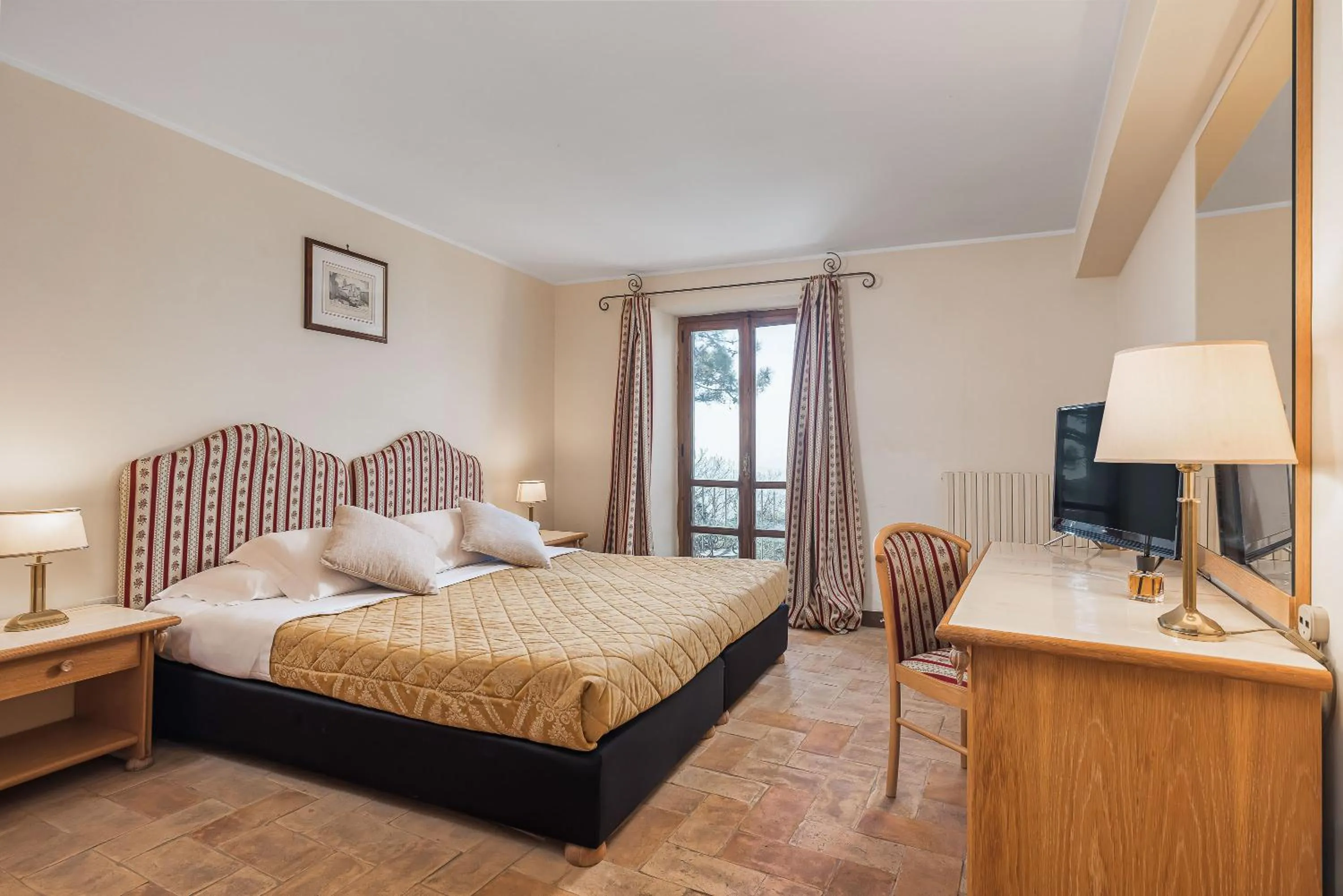 Balcony/Terrace, Bed in Relais La Fattoria