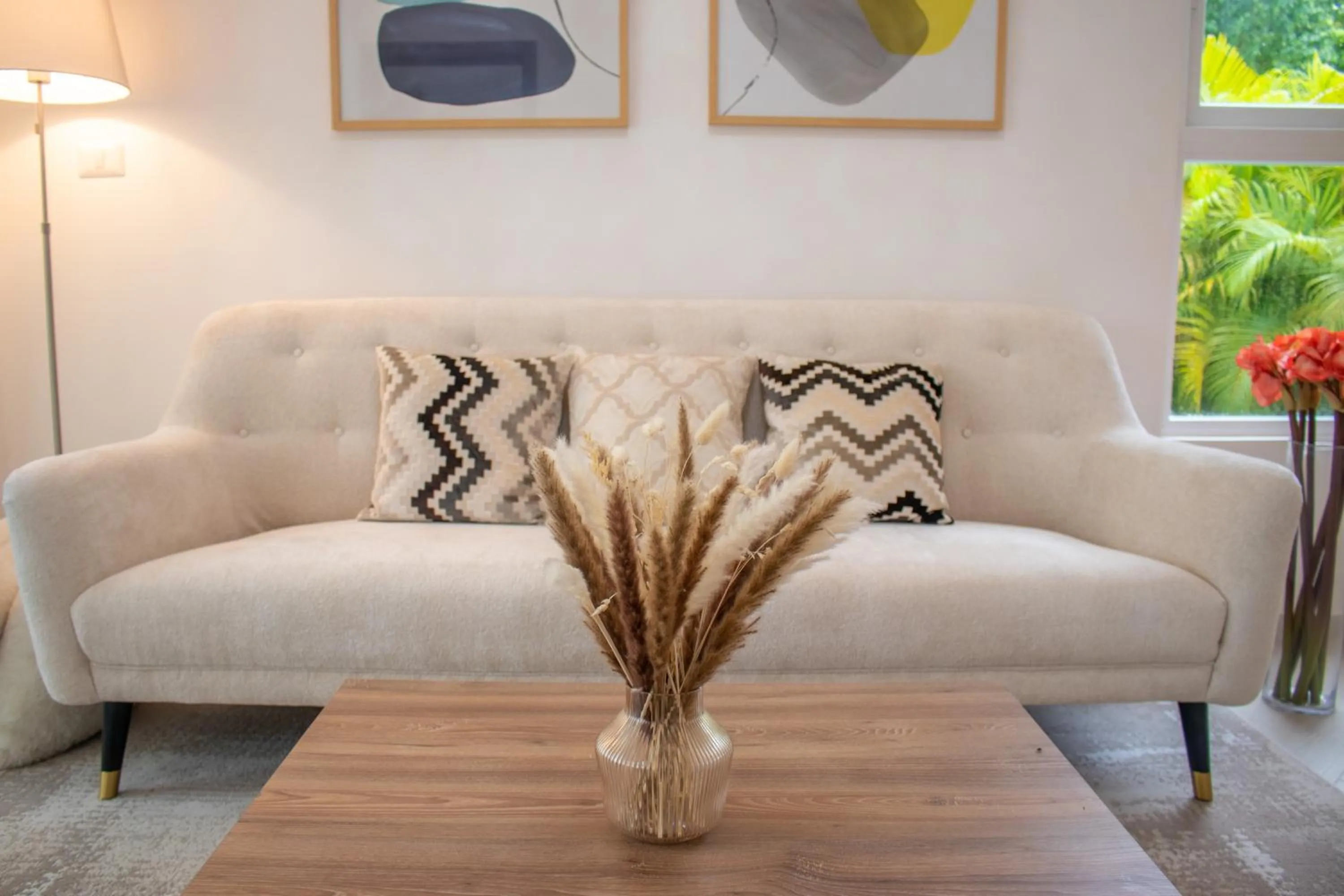 Living room in Family Getaway Apartment - Right On The Beach