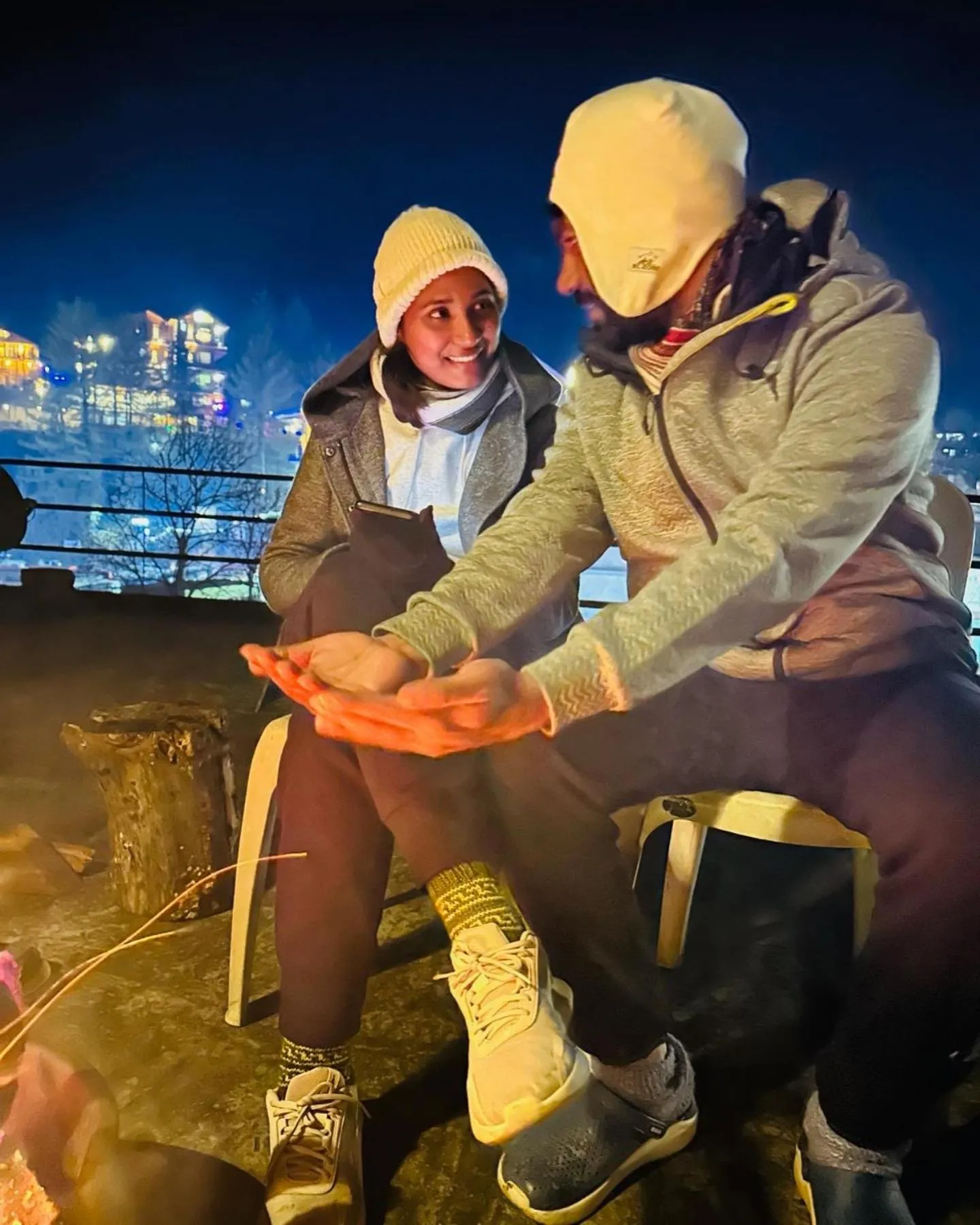 fireplace in The Royal Orchard Kasol