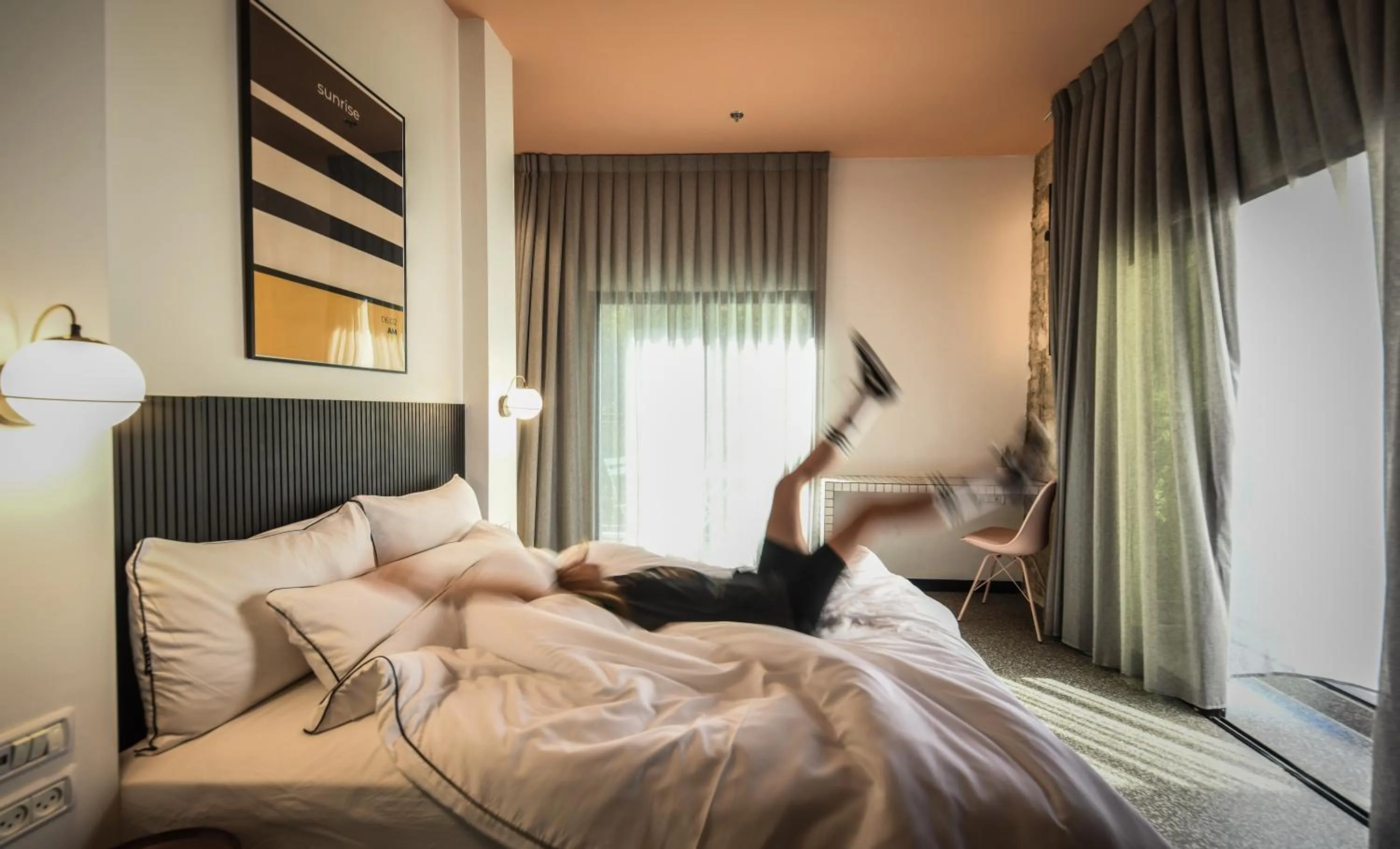 Bedroom, Bed in Pixel Dizengoff Square - Hotel & Spa