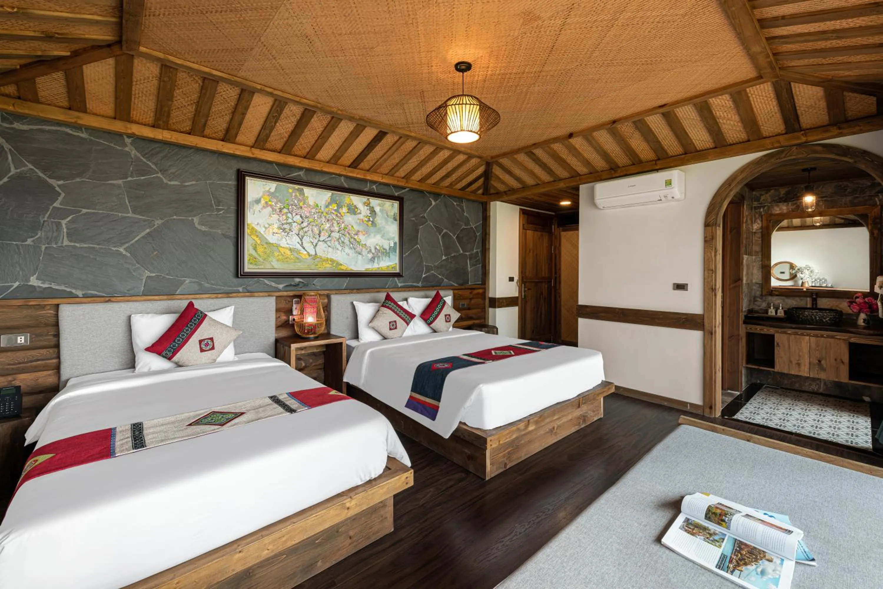 Bed in Sin Chai Ecolodge