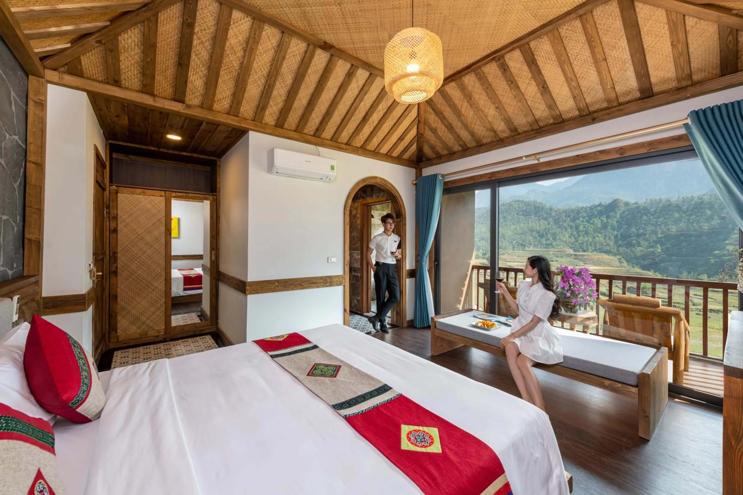 View (from property/room), Bed in Sin Chai Ecolodge