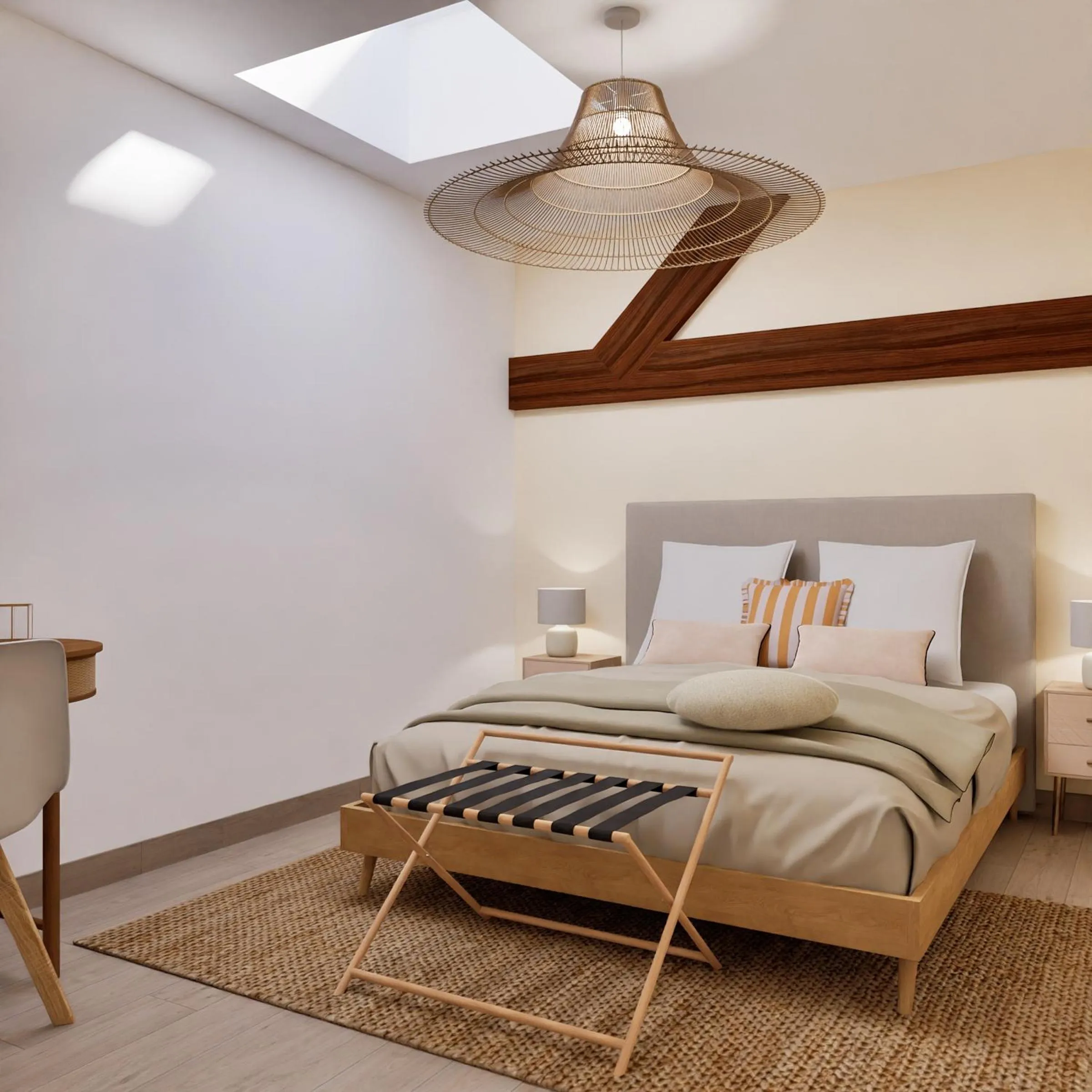 Bed in Logis HOTEL DU PARC