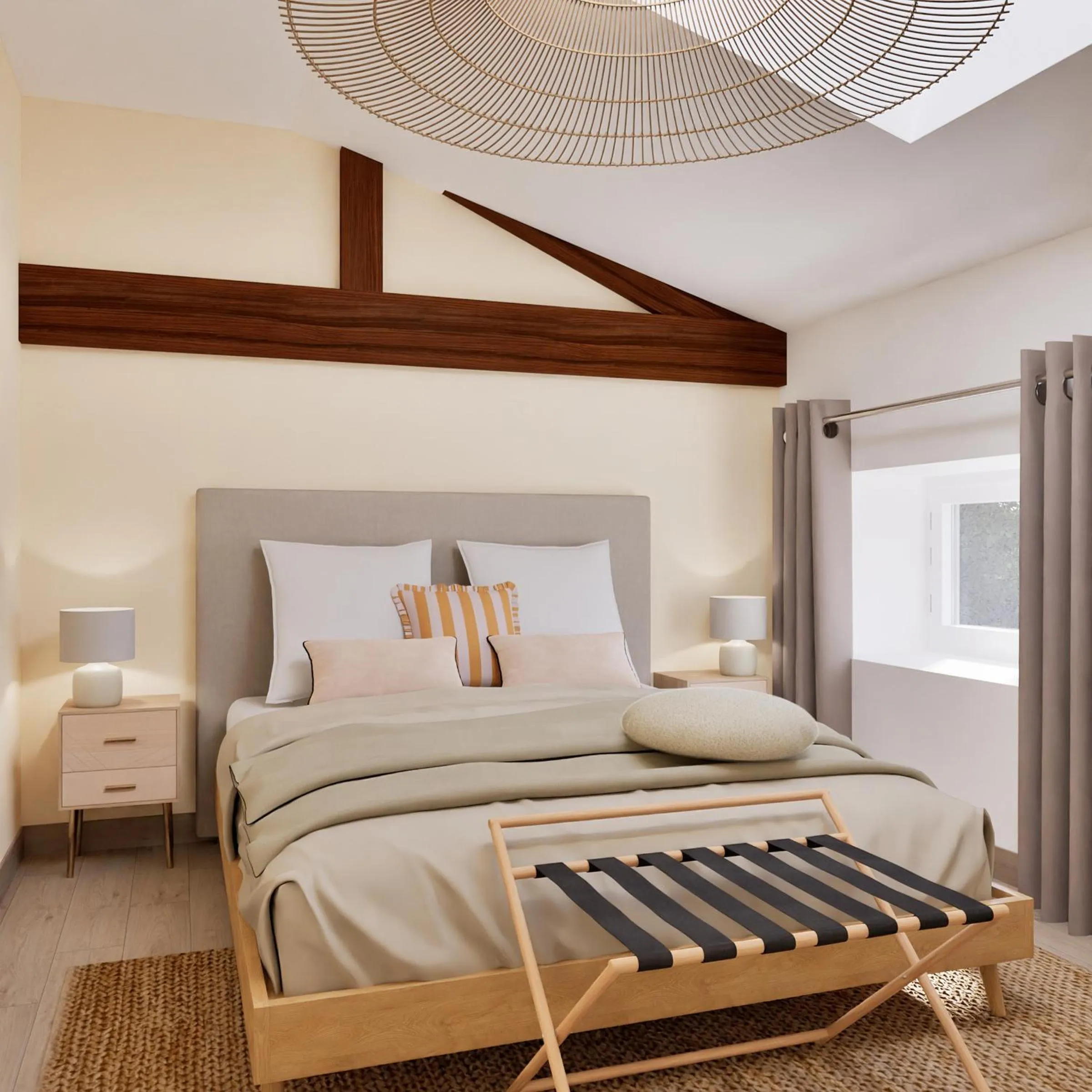 Bed in Logis HOTEL DU PARC