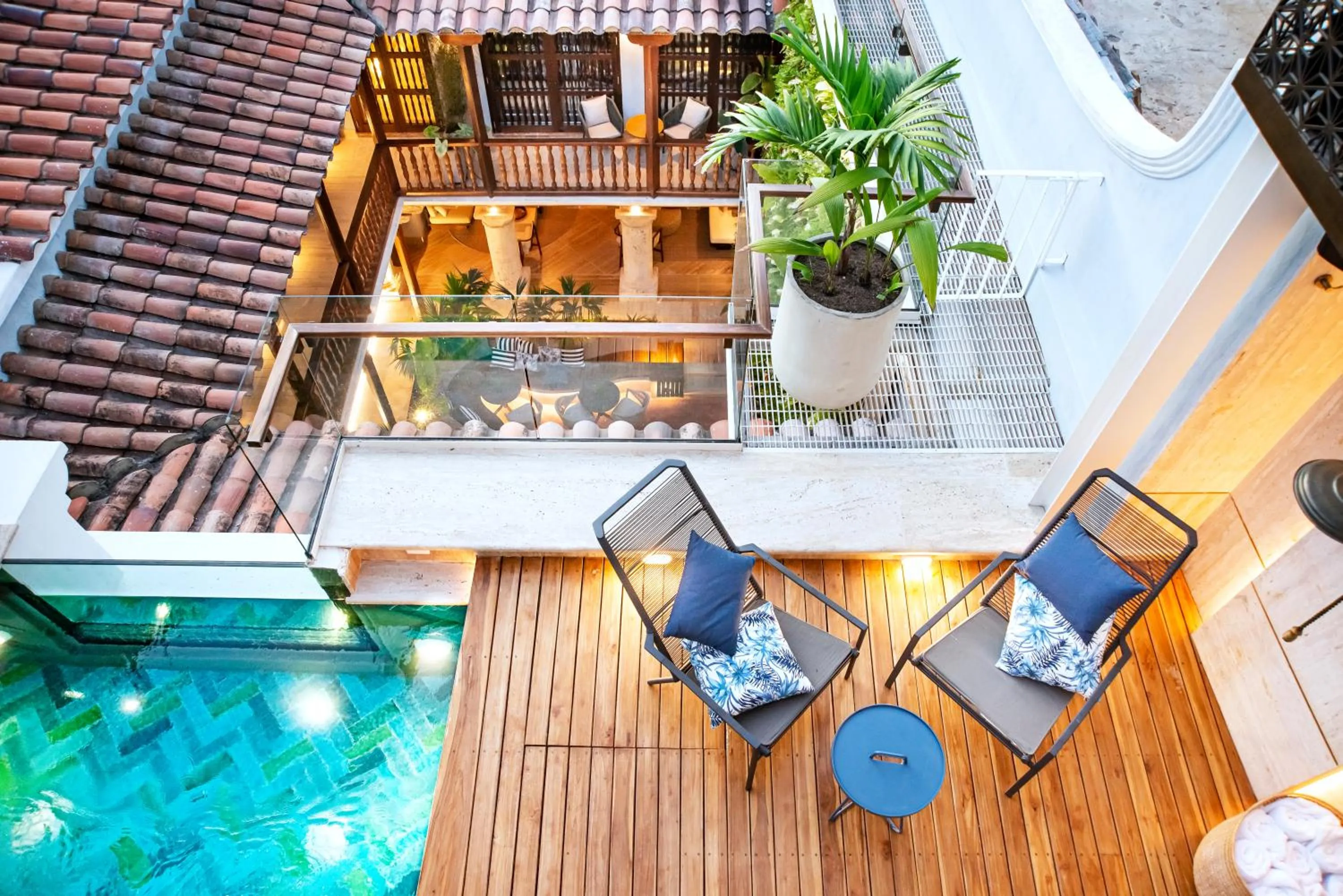 Pool view in Hotel Casona del Porvenir