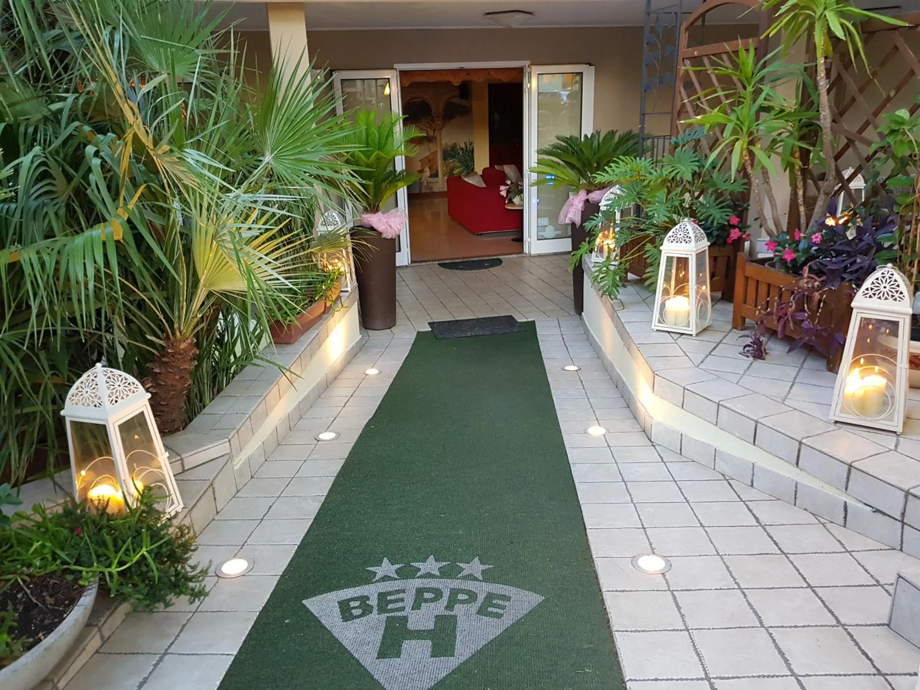 Facade/entrance in Hotel Beppe