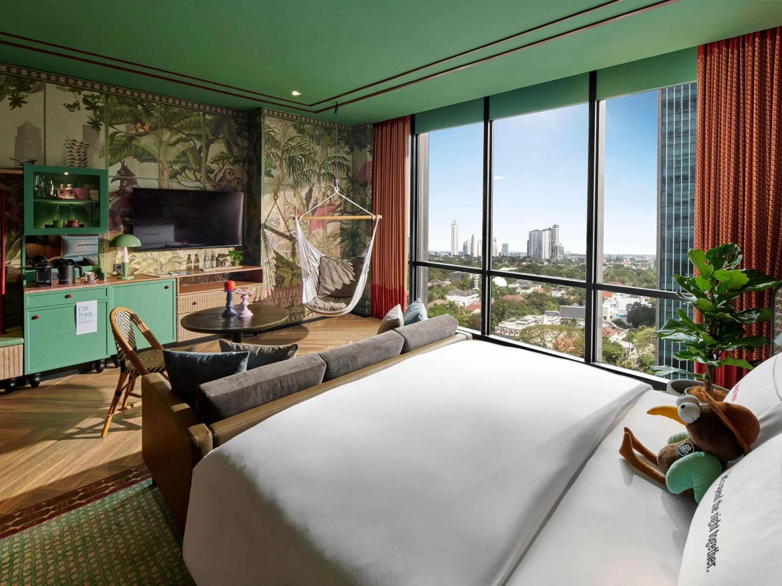 Bedroom, Bed in 25hours Hotel Jakarta The Oddbird