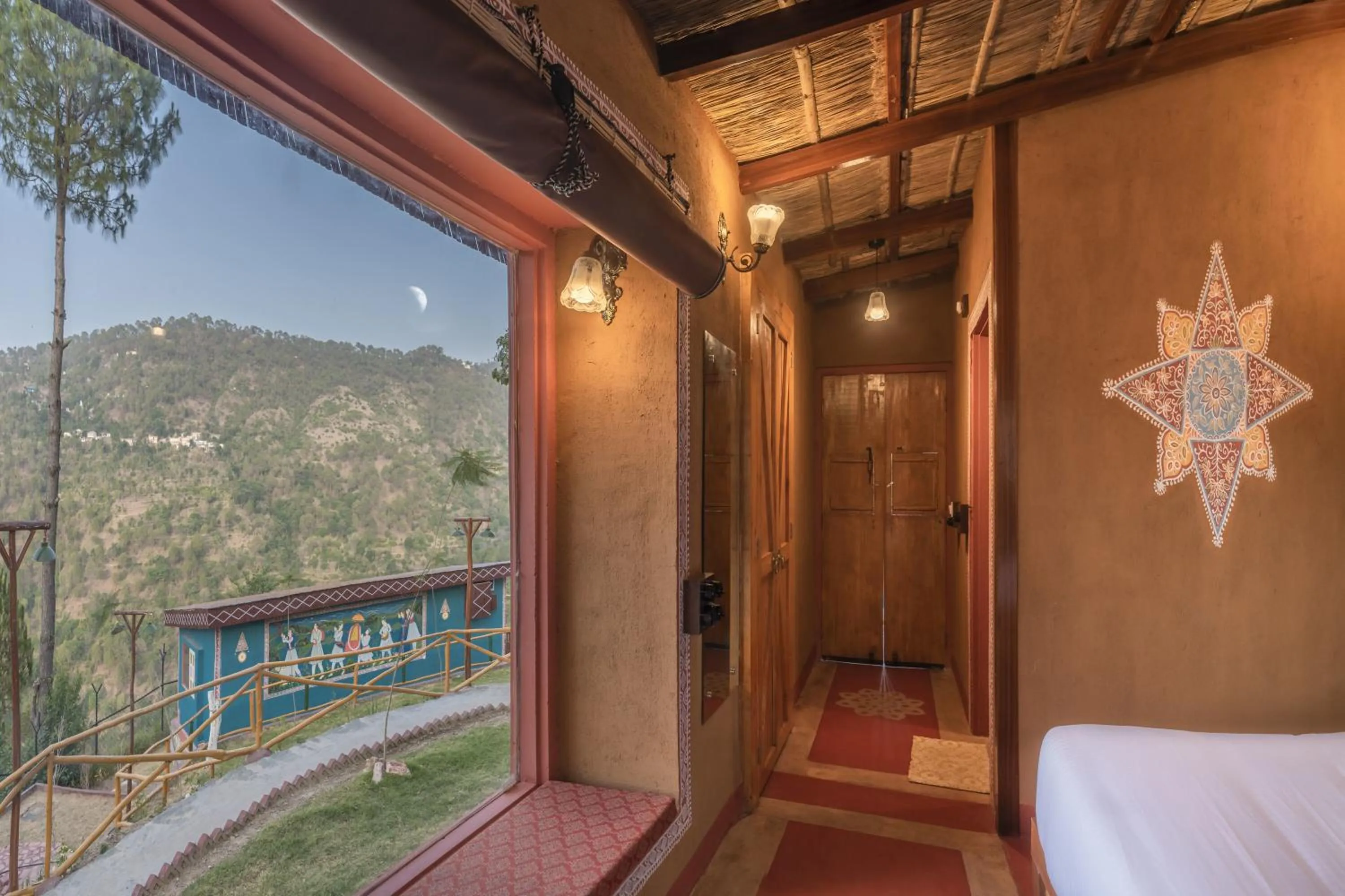 View (from property/room), Bed in A Kasauli Ggaon by Echor