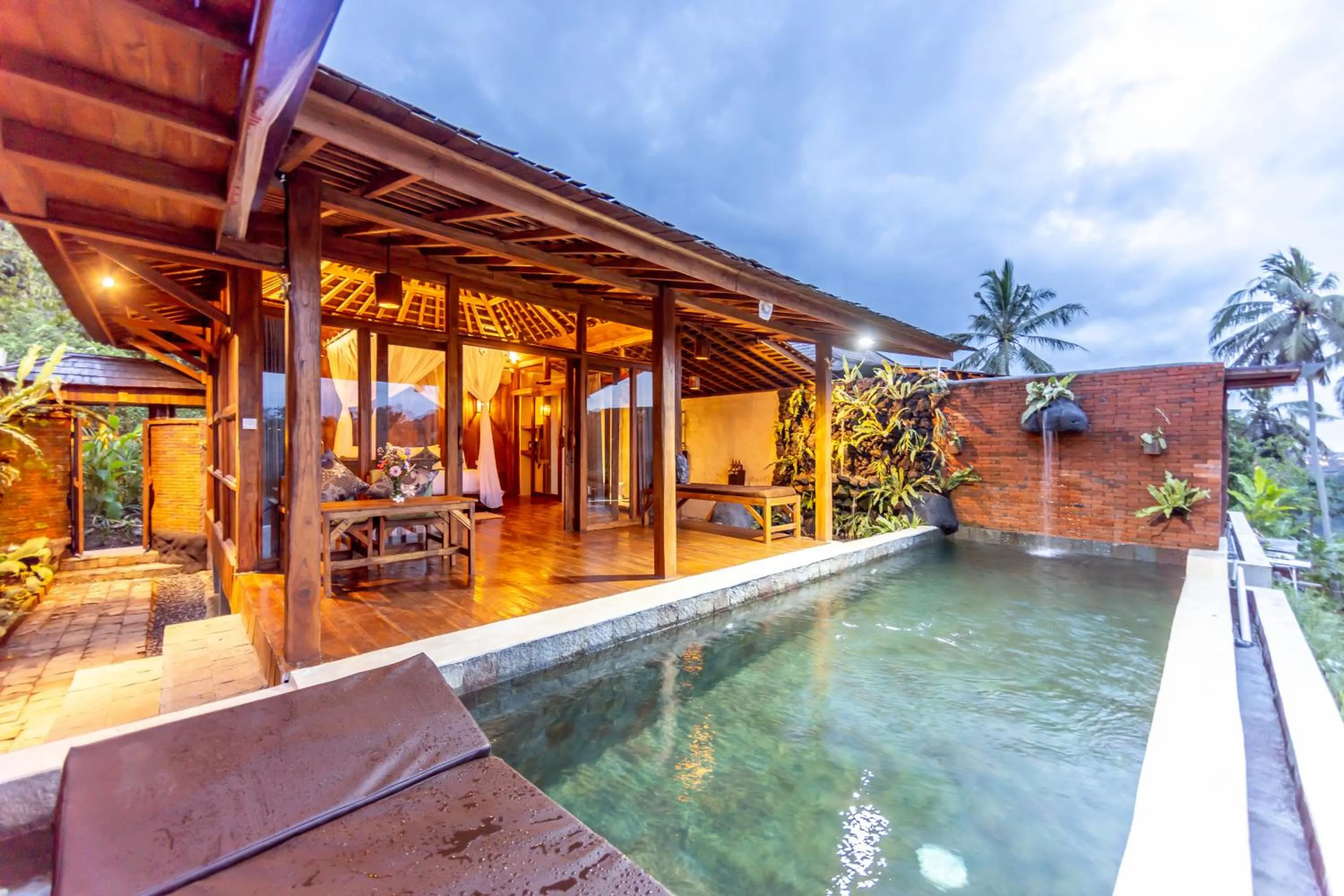 Pool view in Joglo Organik Guesthouse