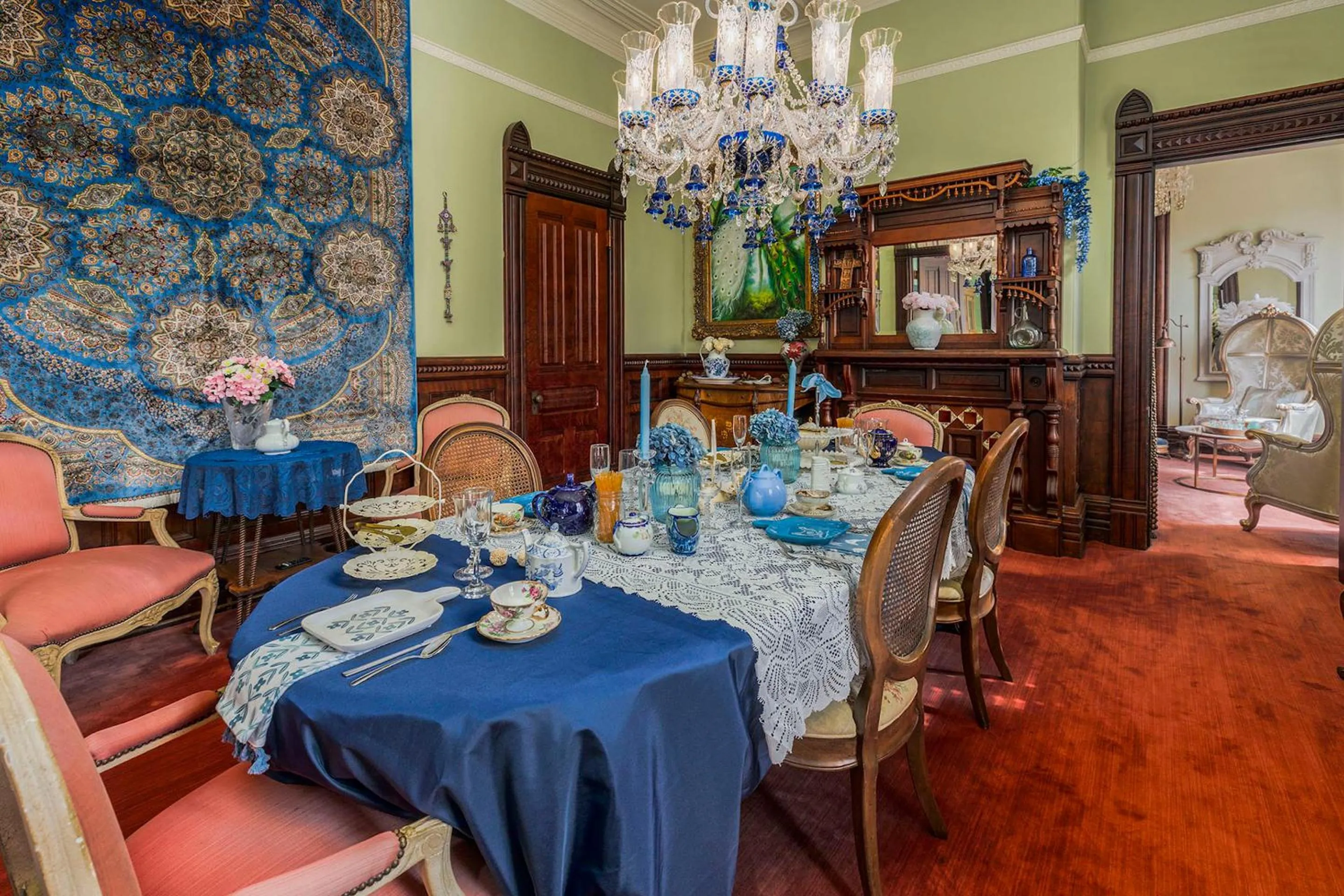 Dining area in Pinc Lady Mansion
