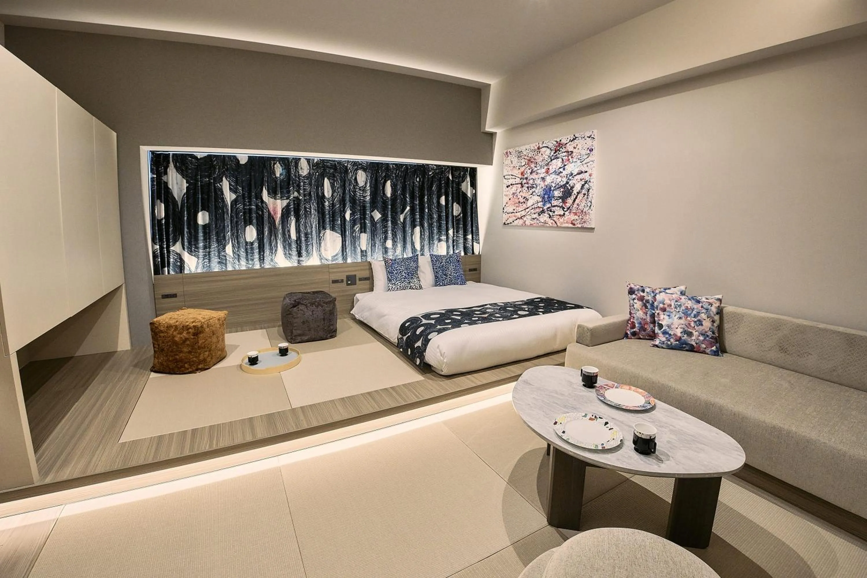 Photo of the whole room, Bed in fav HIROSHIMA STADIUM