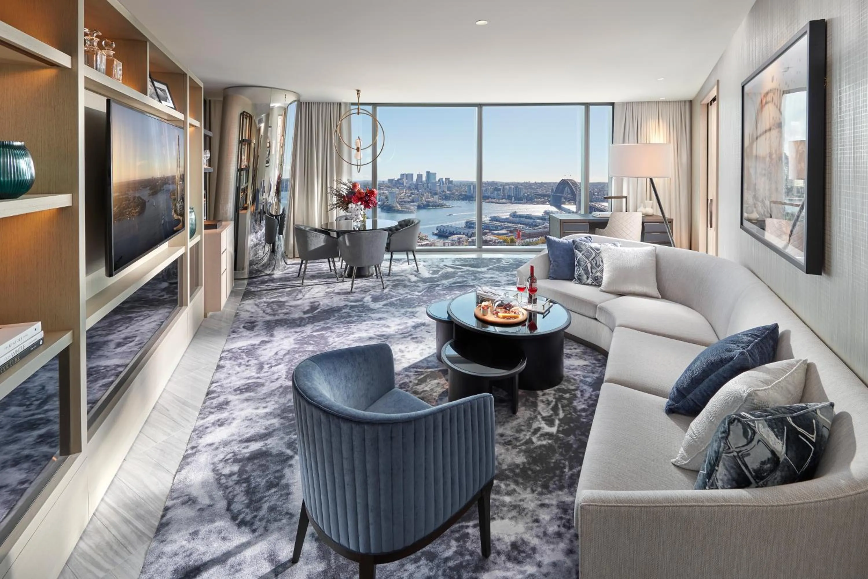 Living room in Crown Towers Sydney