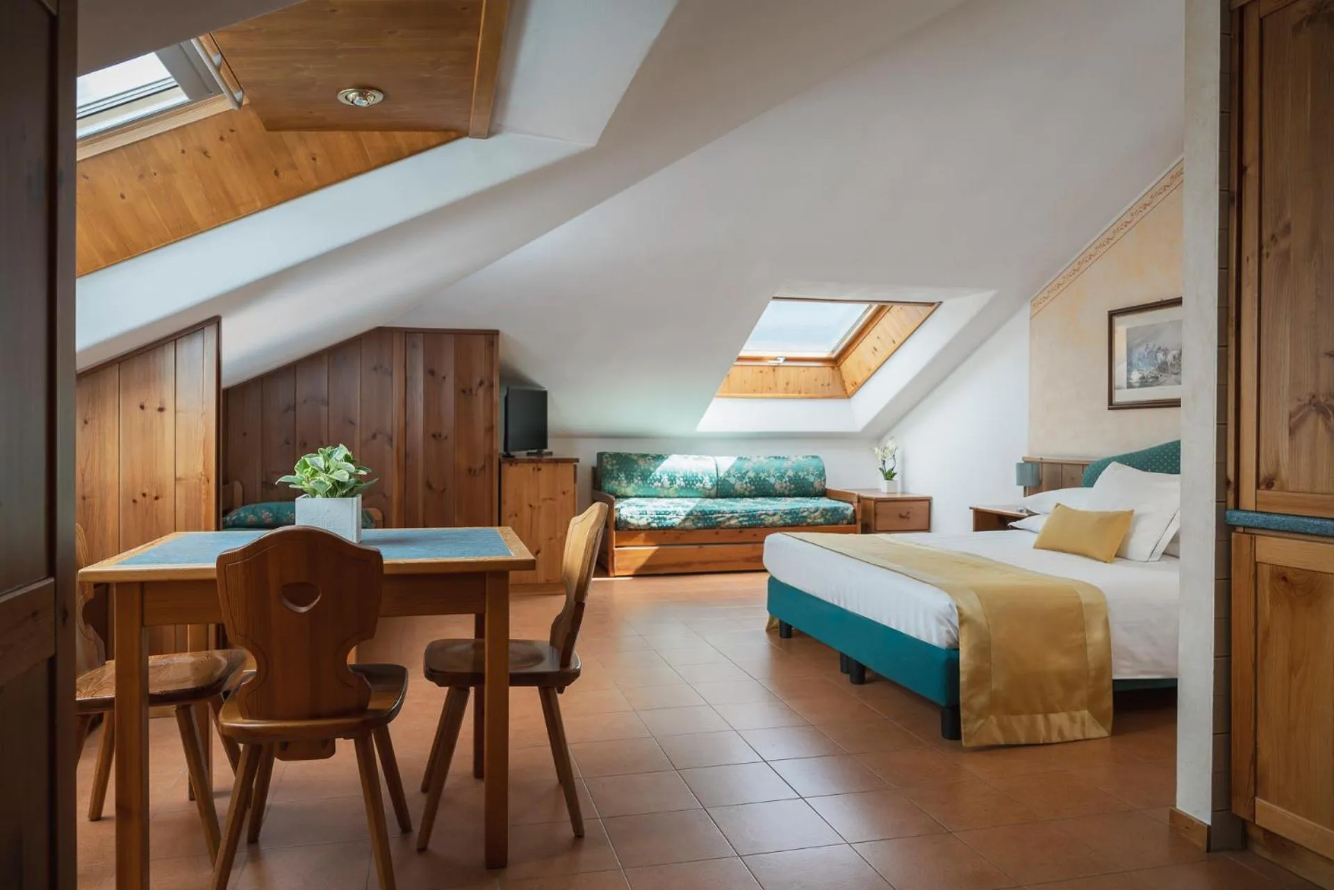 Bed in Hotel Cristallo