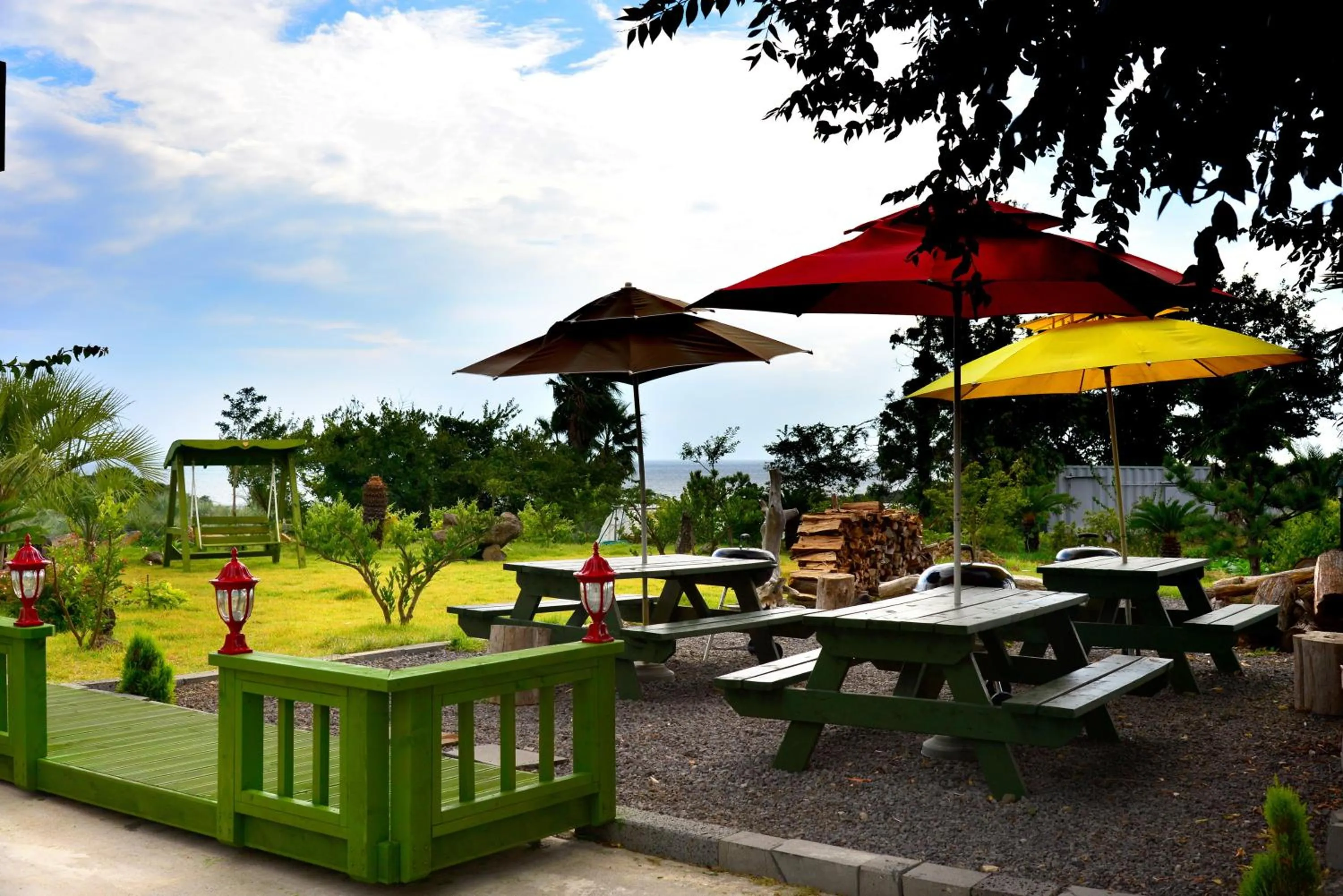 Patio in Jeju Bada Wi Olle Pension