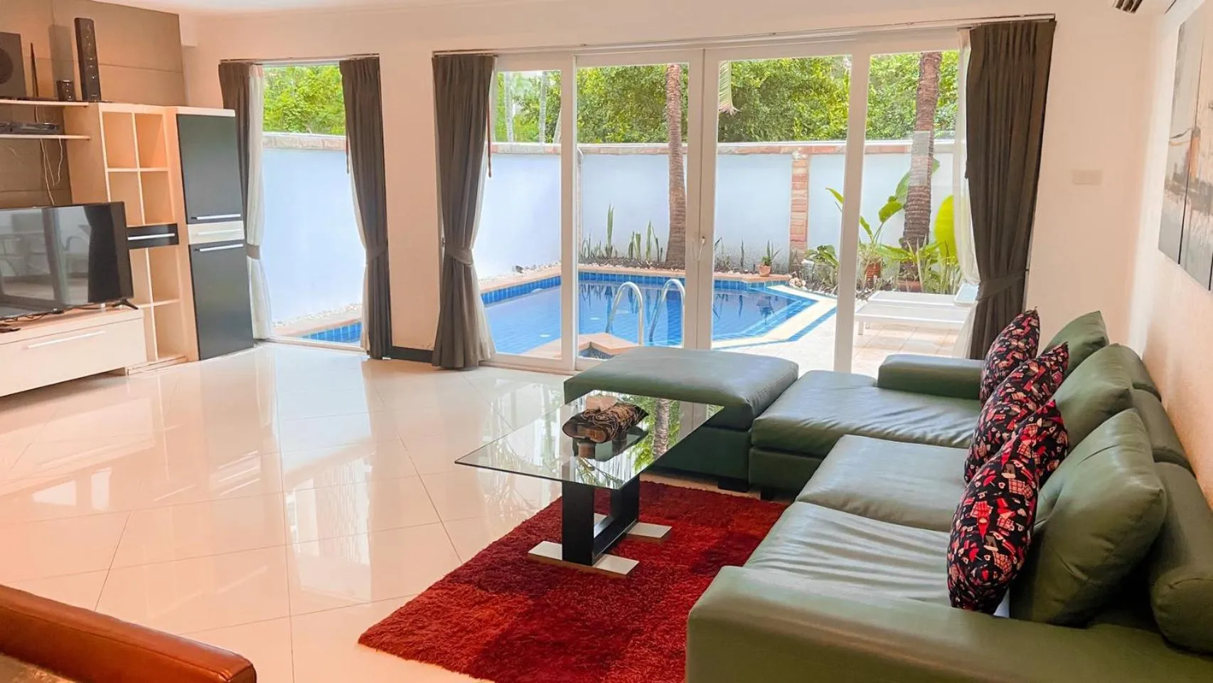 Living room in Hidden Palm Pool Villas