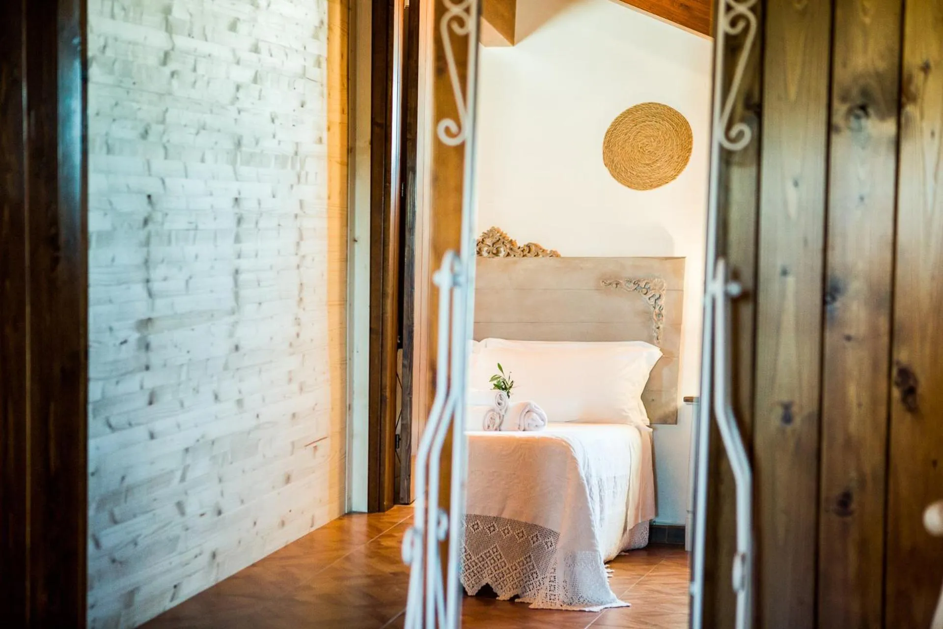 Bed in Trulli Nuova Aia Resort