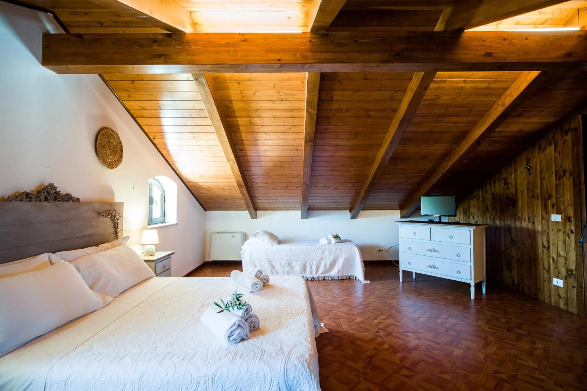 Bed in Trulli Nuova Aia Resort