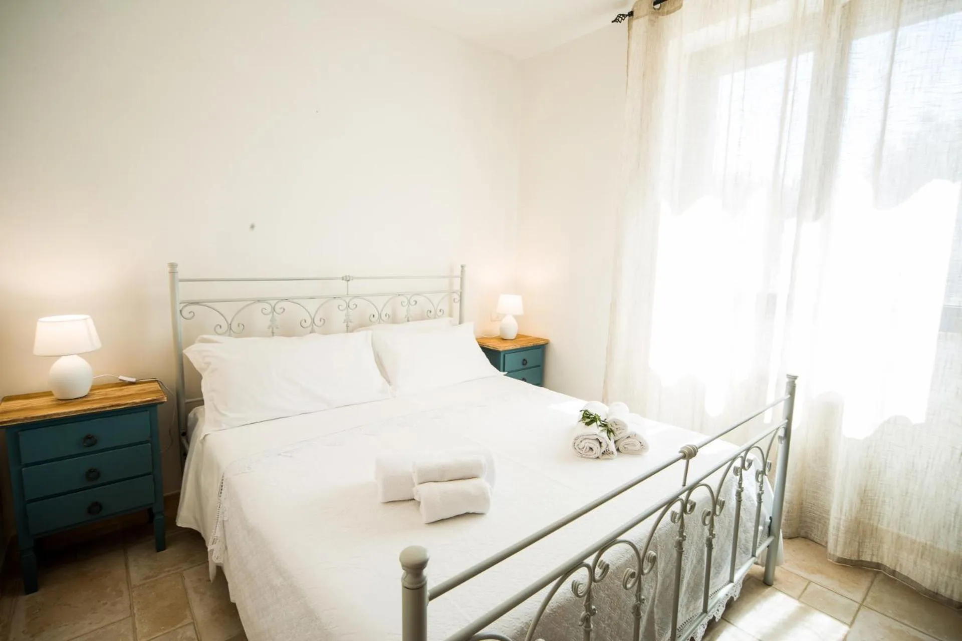 Bed in Trulli Nuova Aia Resort