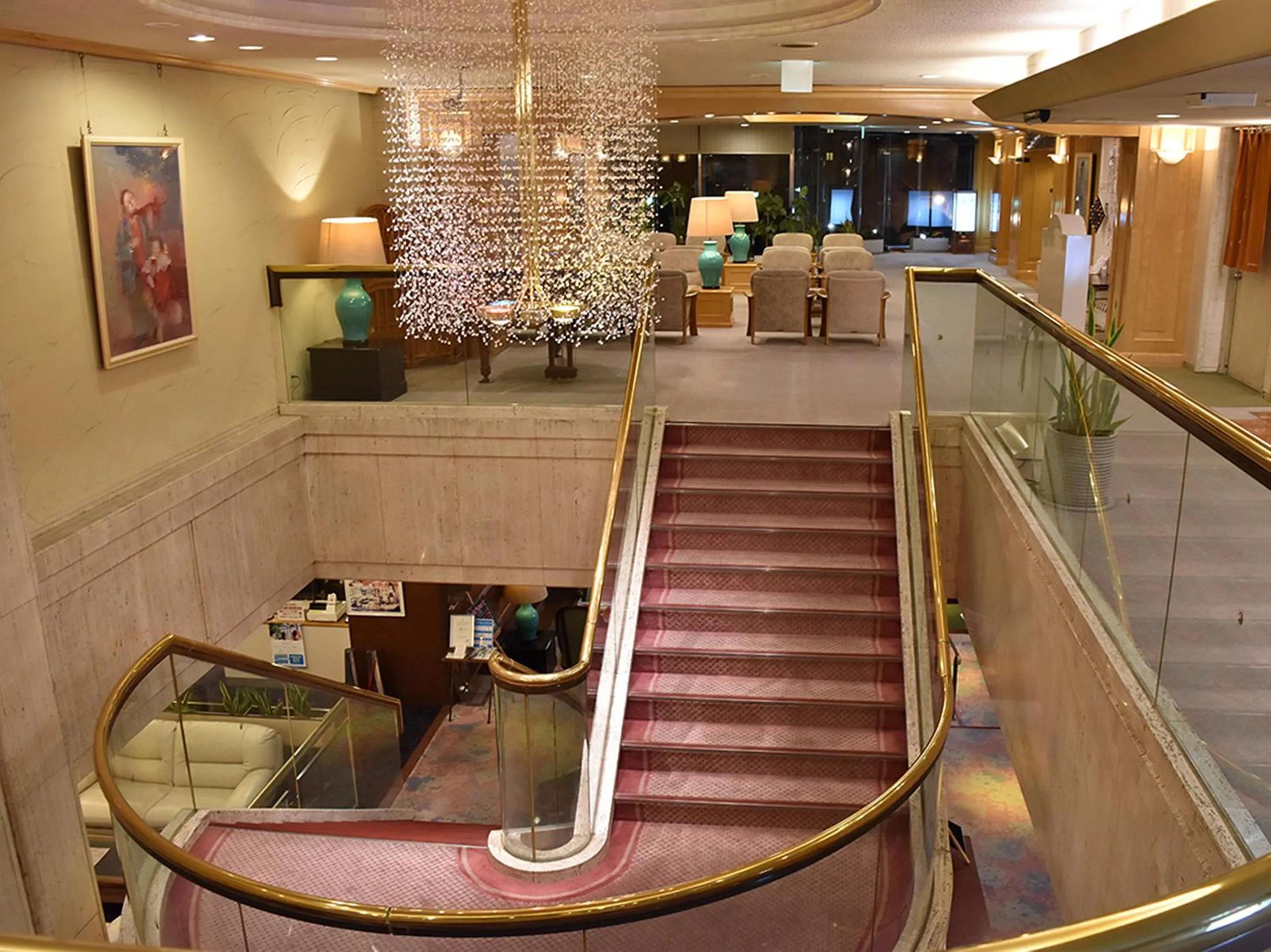 Lobby or reception in 湯郷グランドホテル Yunogo Onsen Yunogo Grand Hotel