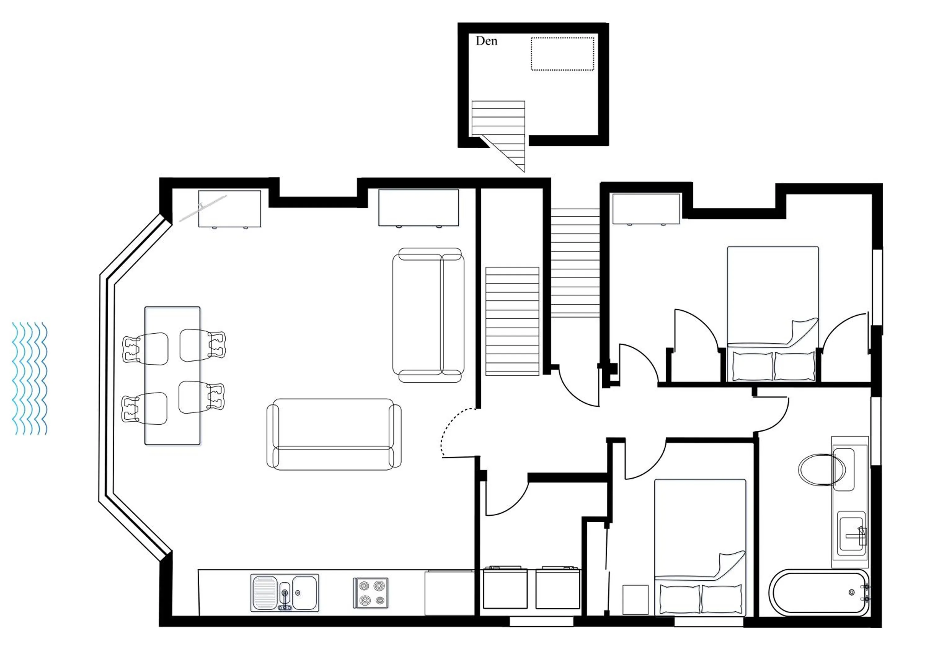 Floor plan in The Beachfront Lookout a Stunning Apartment with Perfect Sea View