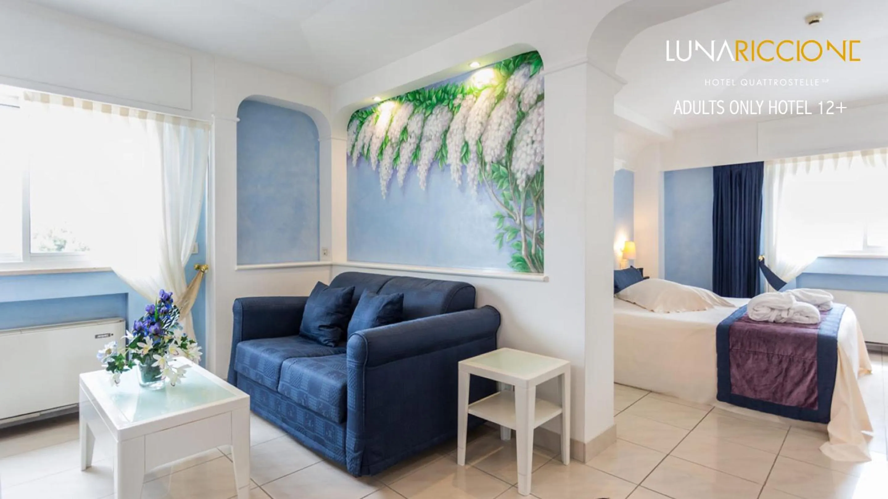 Bed in Hotel Luna Riccione e Aqua Spa Only Adults +12