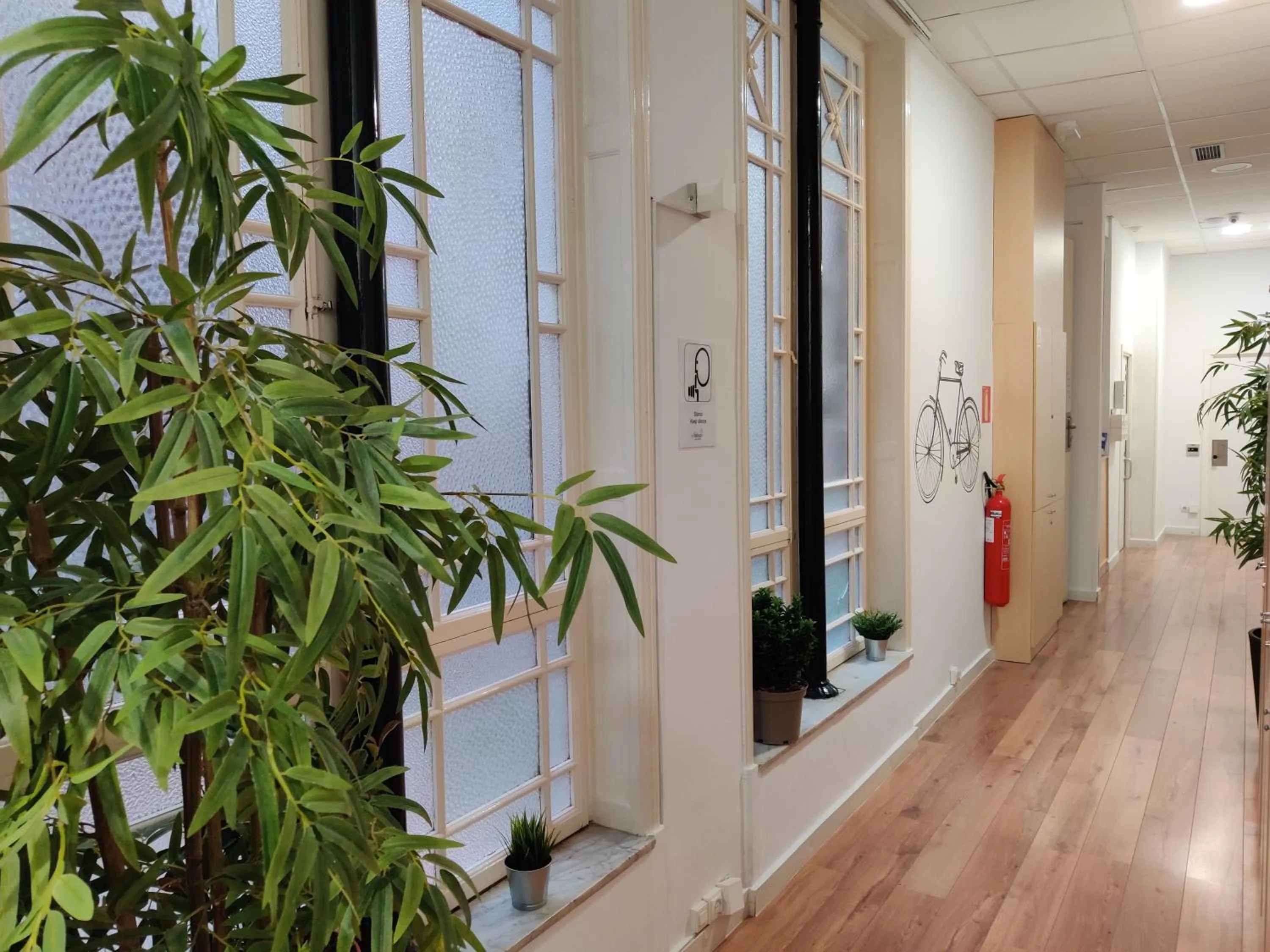 Seating area in Hostal Live Natura Barcelona