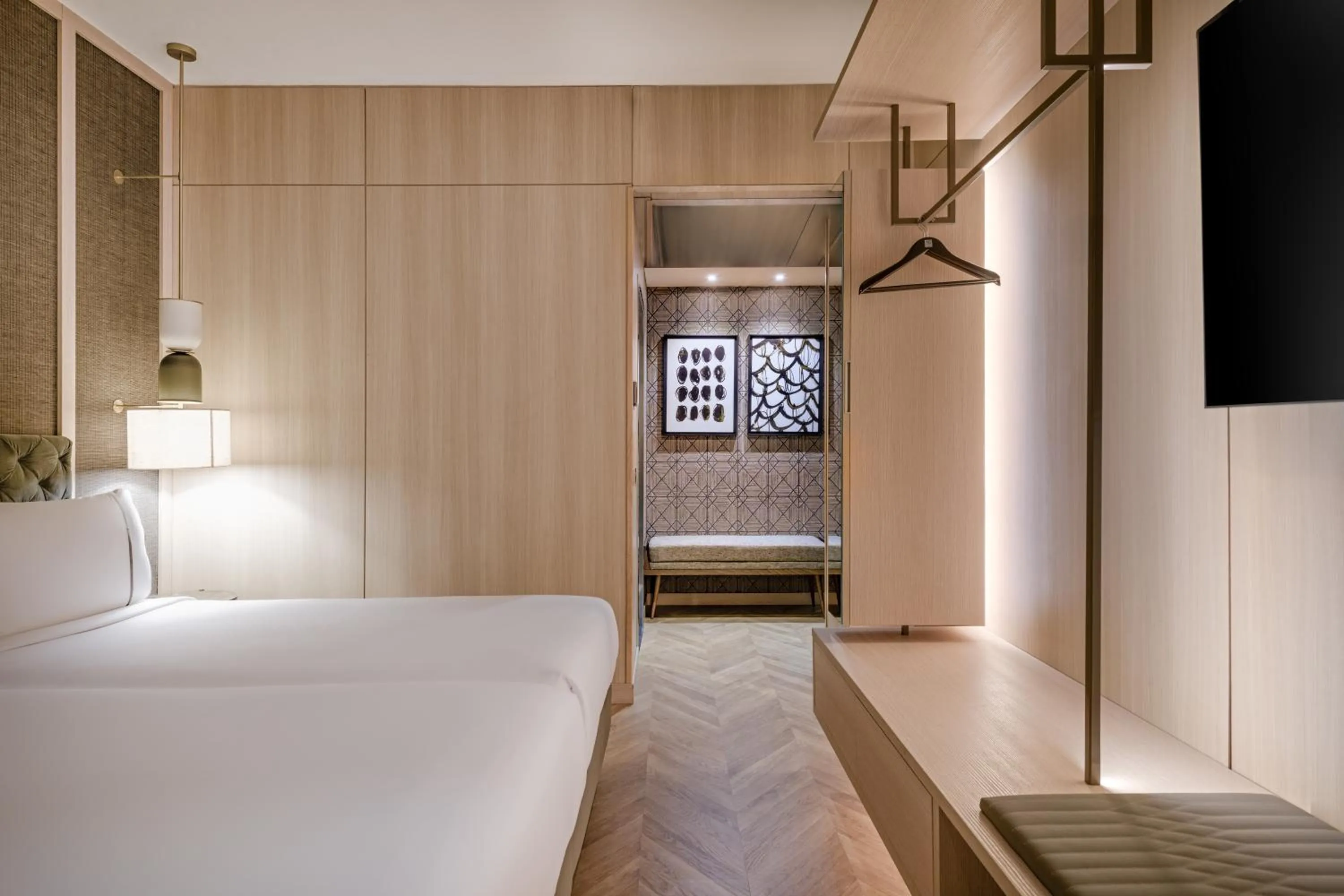 Bed in AC Hotel Milano by Marriott