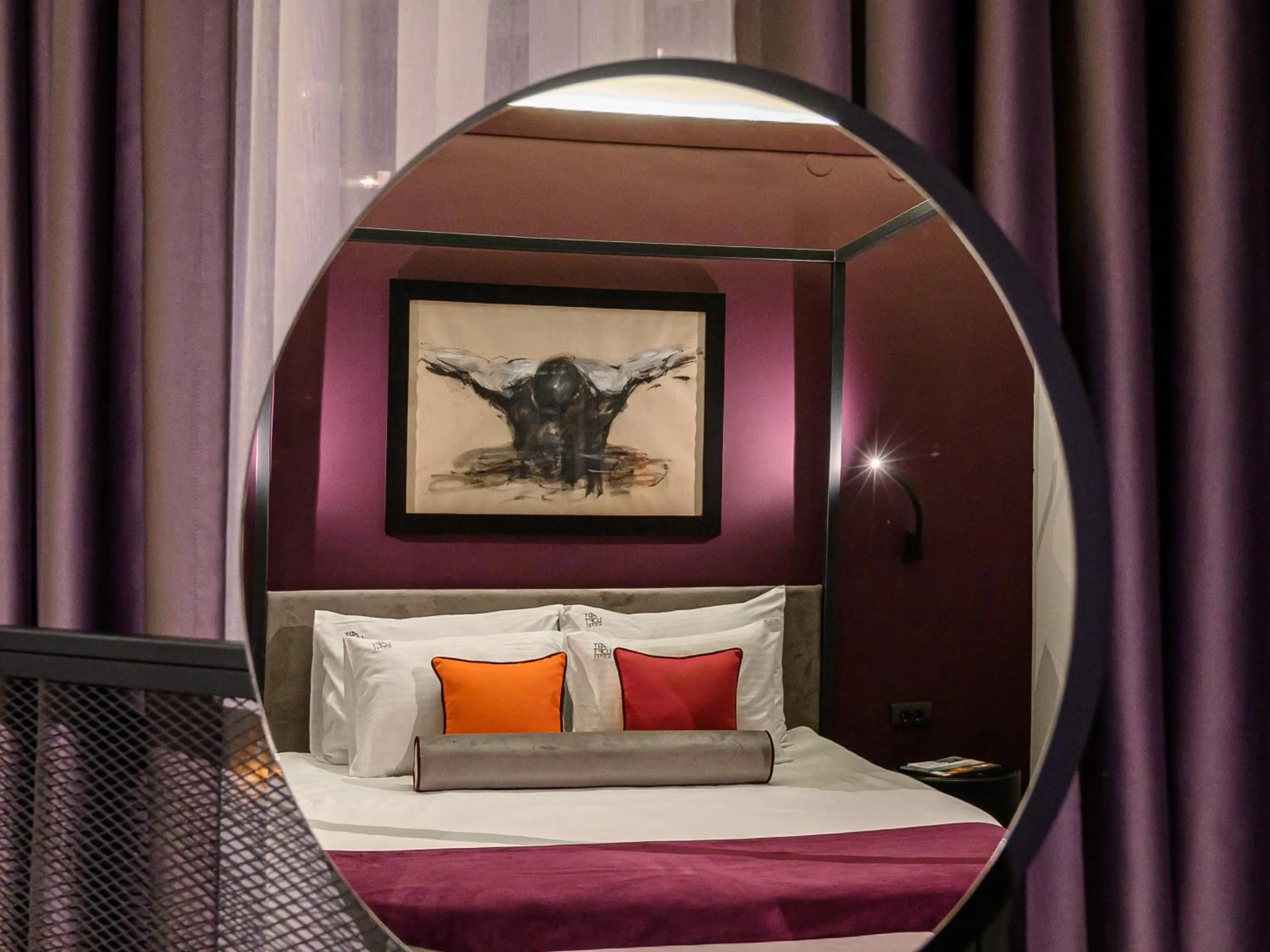 Decorative detail, Bed in ArtLoft Garni Hotel