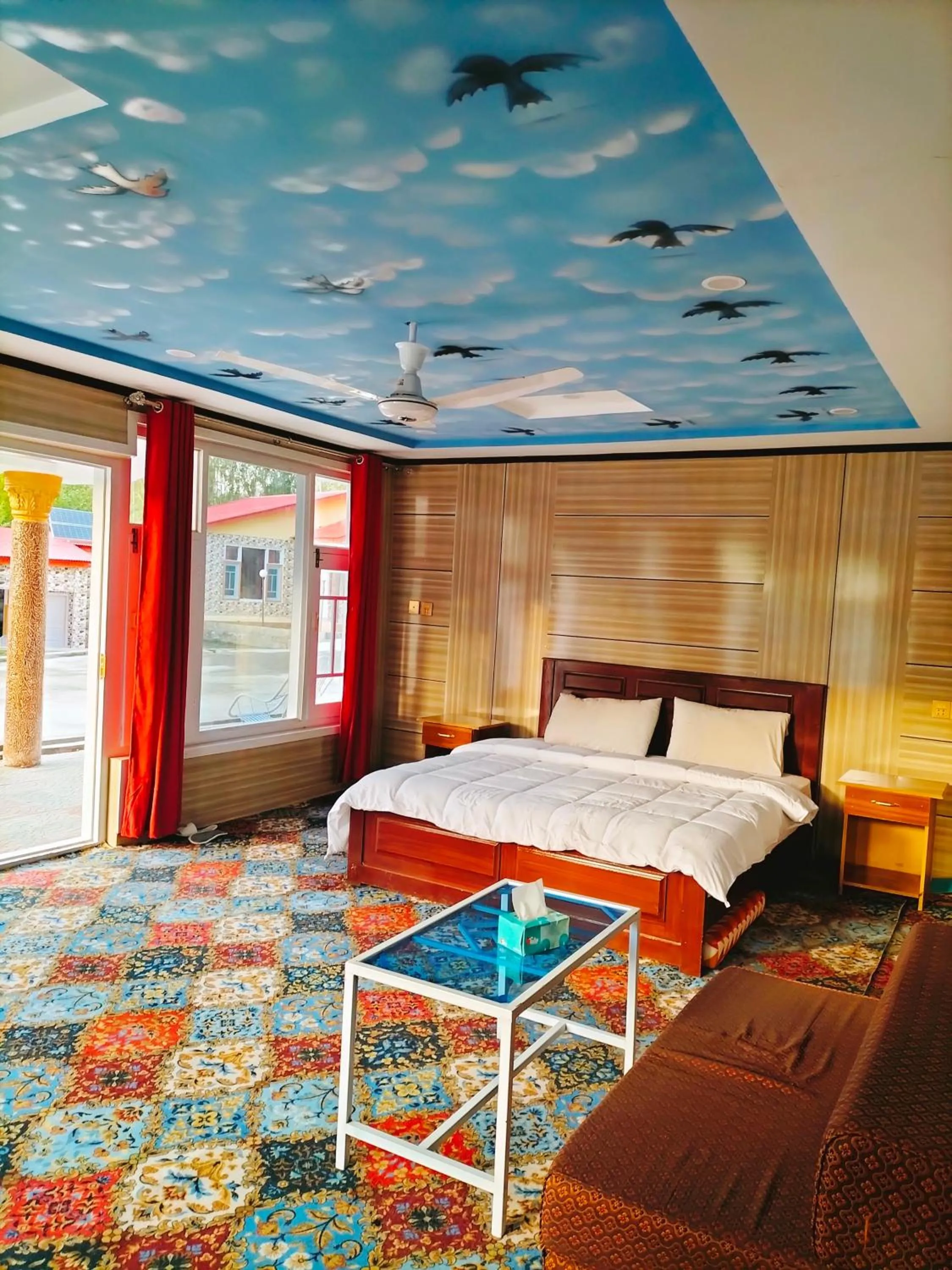 Bed in Skardu View Point Hotel