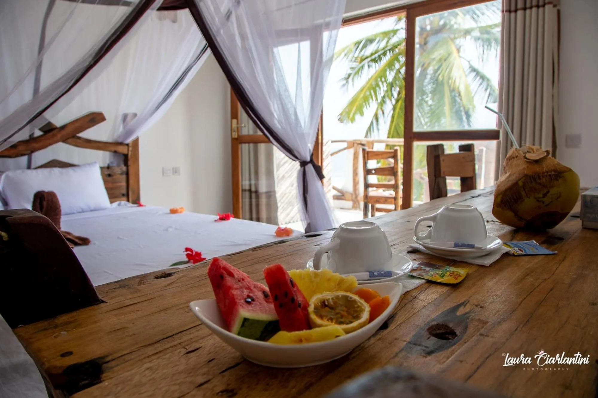 Bed in Uroa Zanzibar Vera Beach Hotel by Moonshine