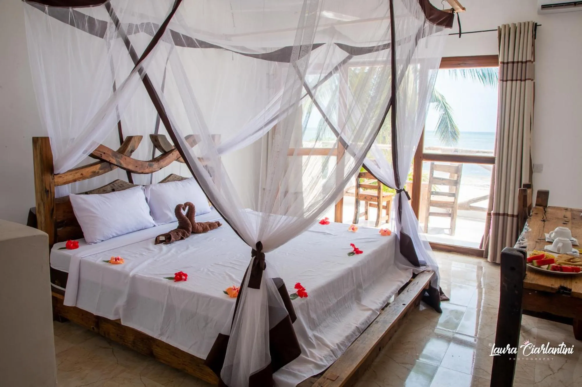 Bed in Uroa Zanzibar Vera Beach Hotel by Moonshine
