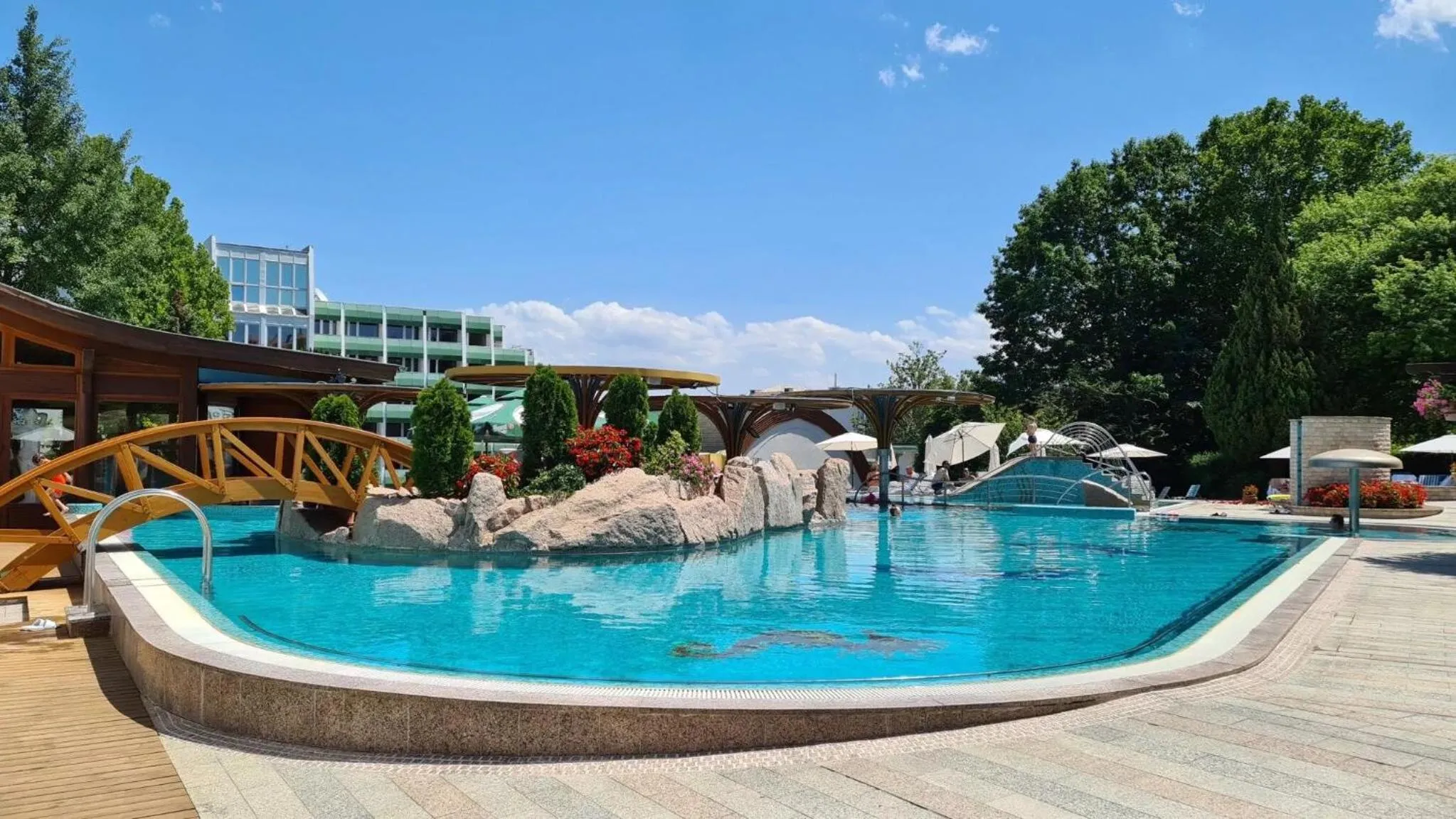 Pool view in Spa Residence Carbona Onyx Deluxe Apartman