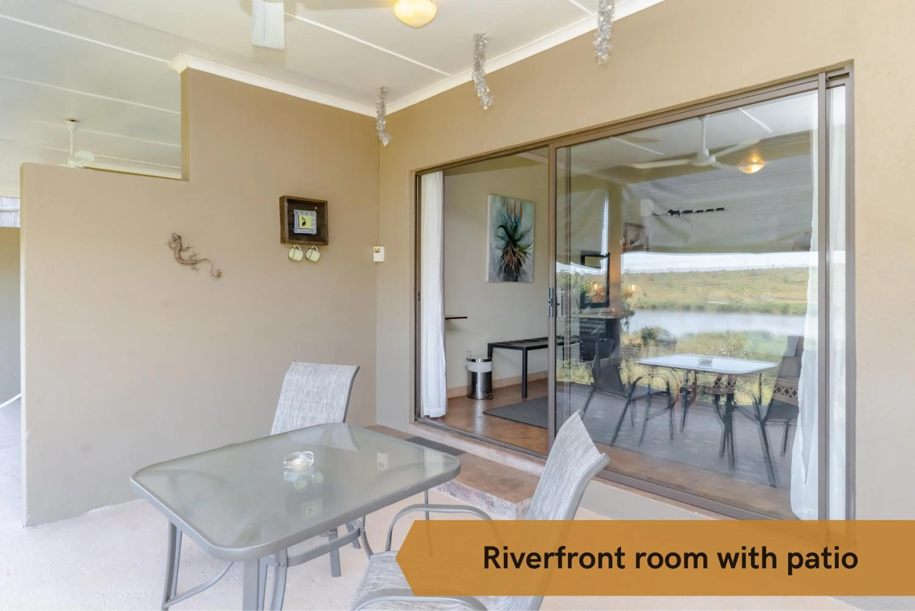 Patio in Crocodile Bridge Safari Lodge