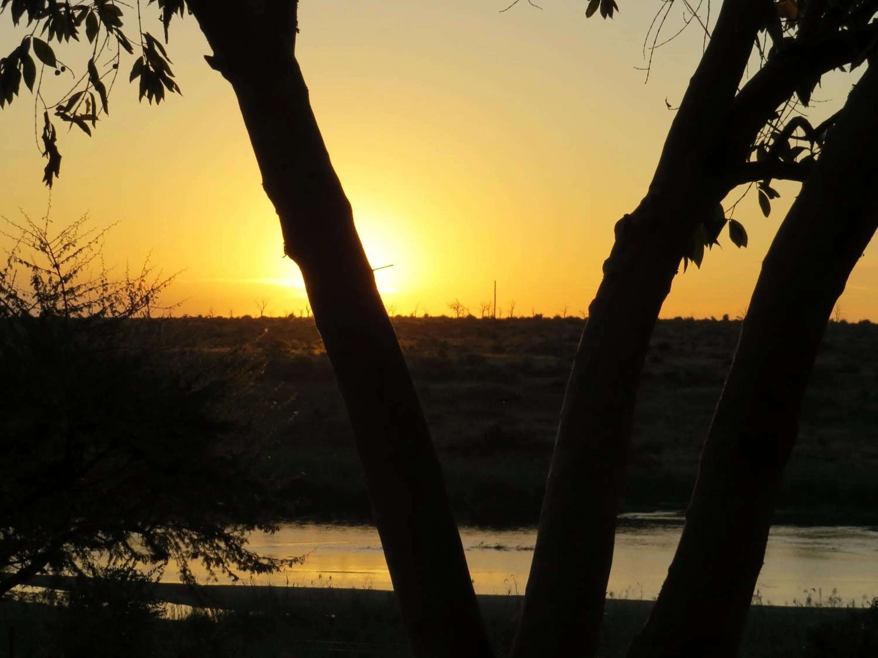 Sunset in Crocodile Bridge Safari Lodge