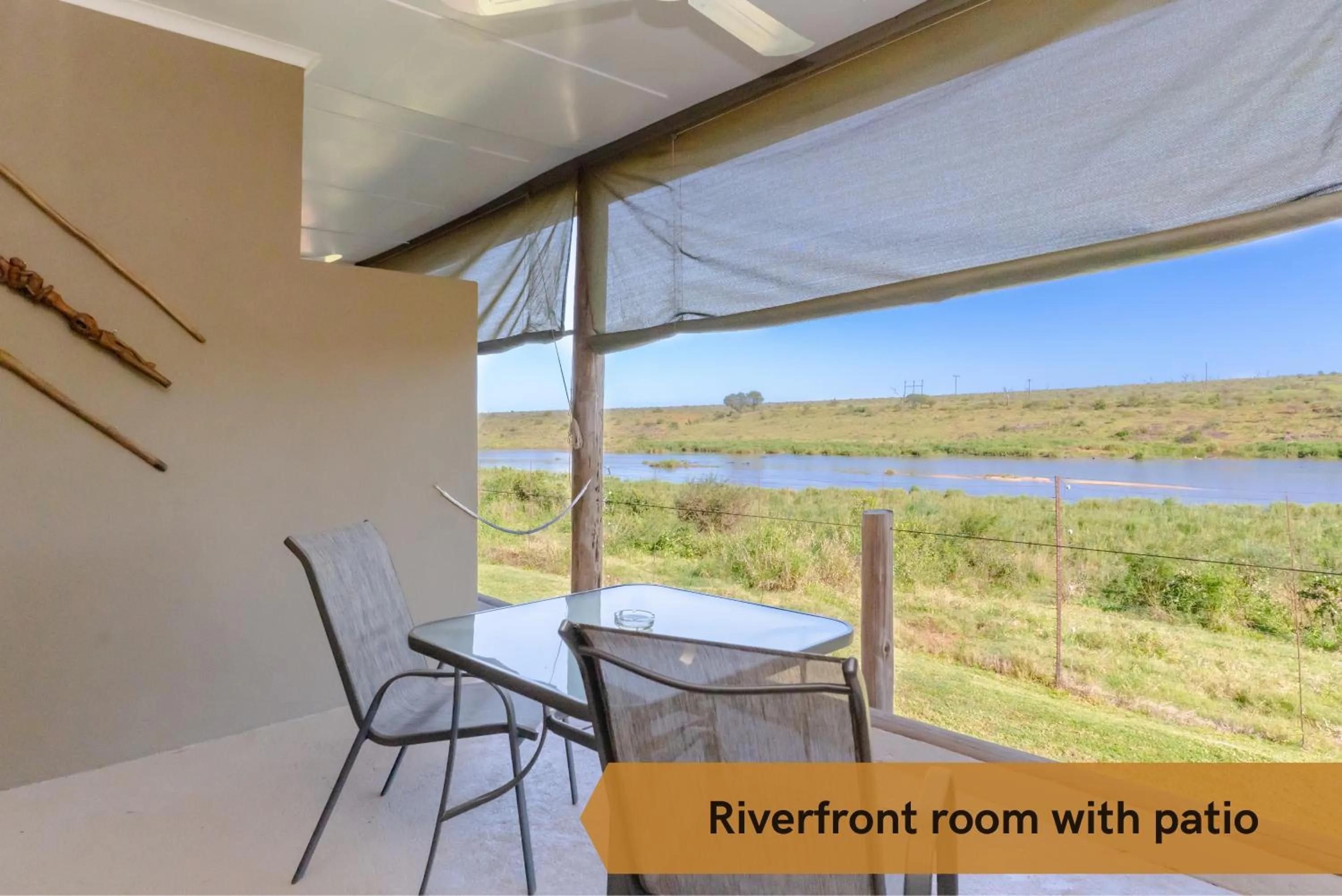 Patio in Crocodile Bridge Safari Lodge