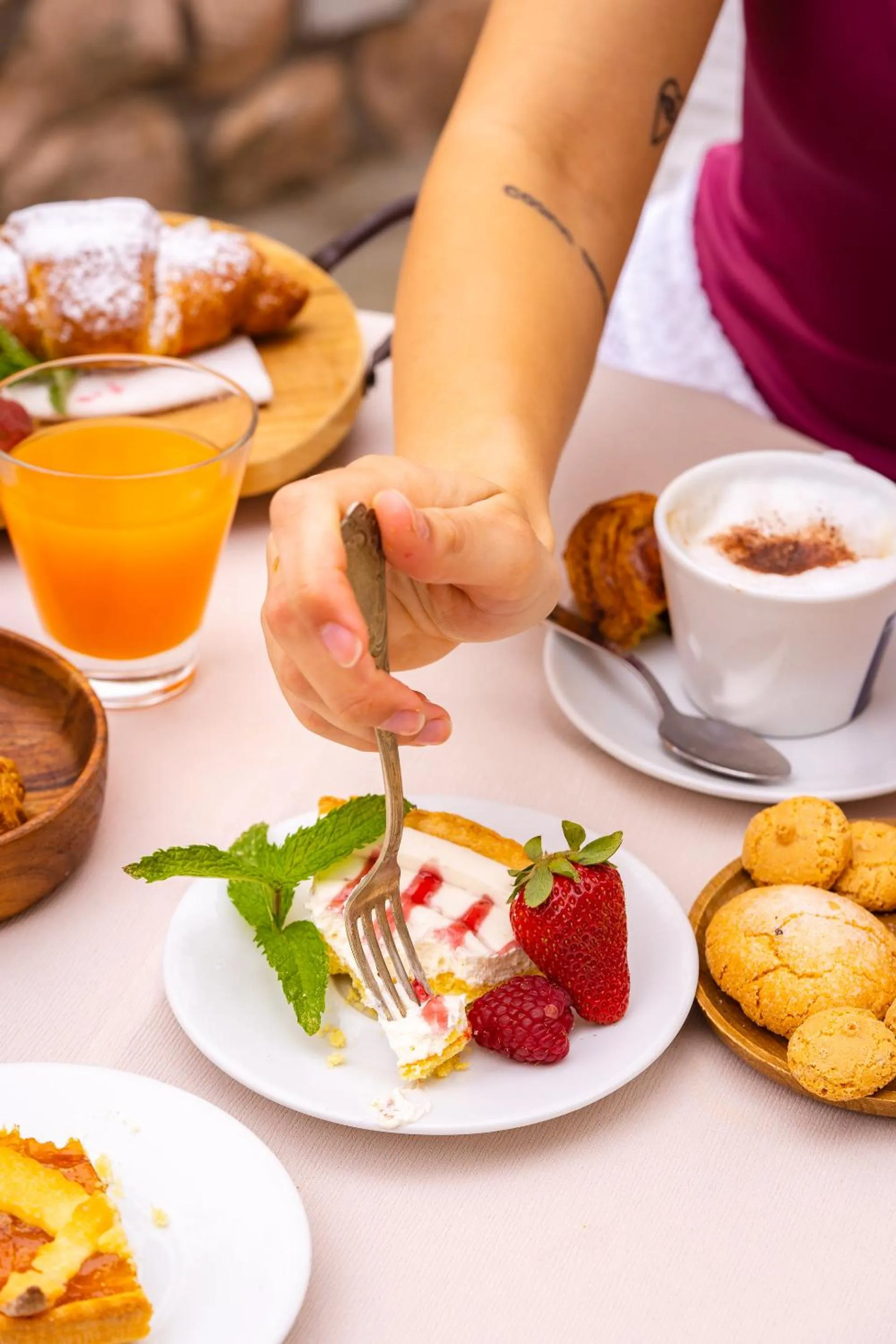 Continental breakfast in New Bristol Sport Hotel