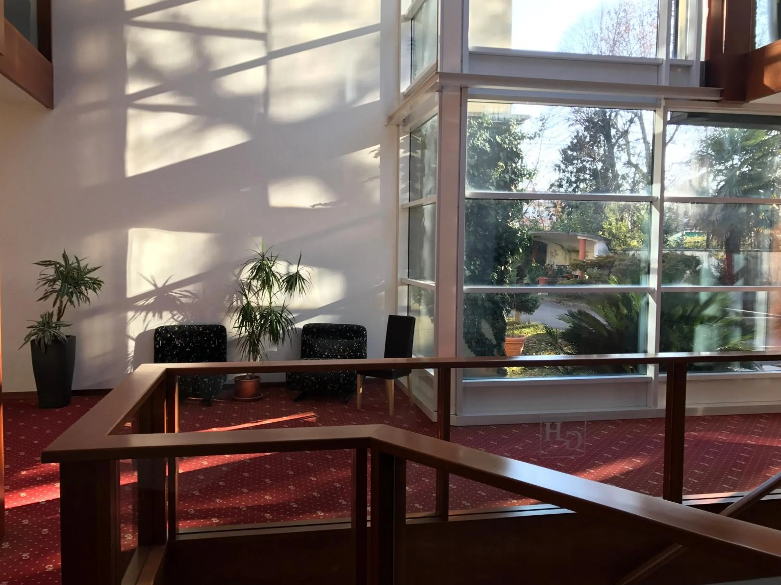 Garden view in Hotel Garibaldi