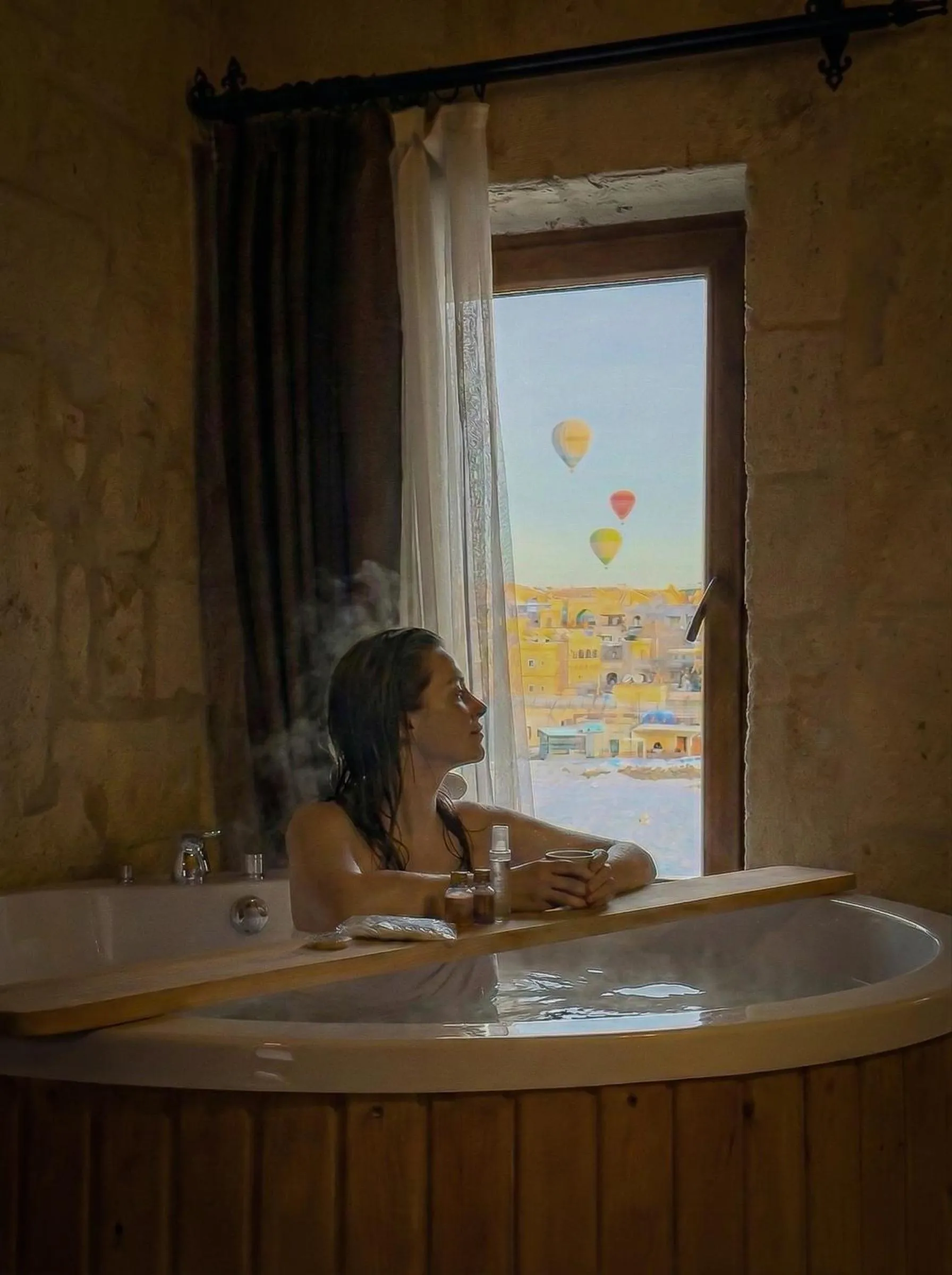 Hot Tub in Concept Cave House