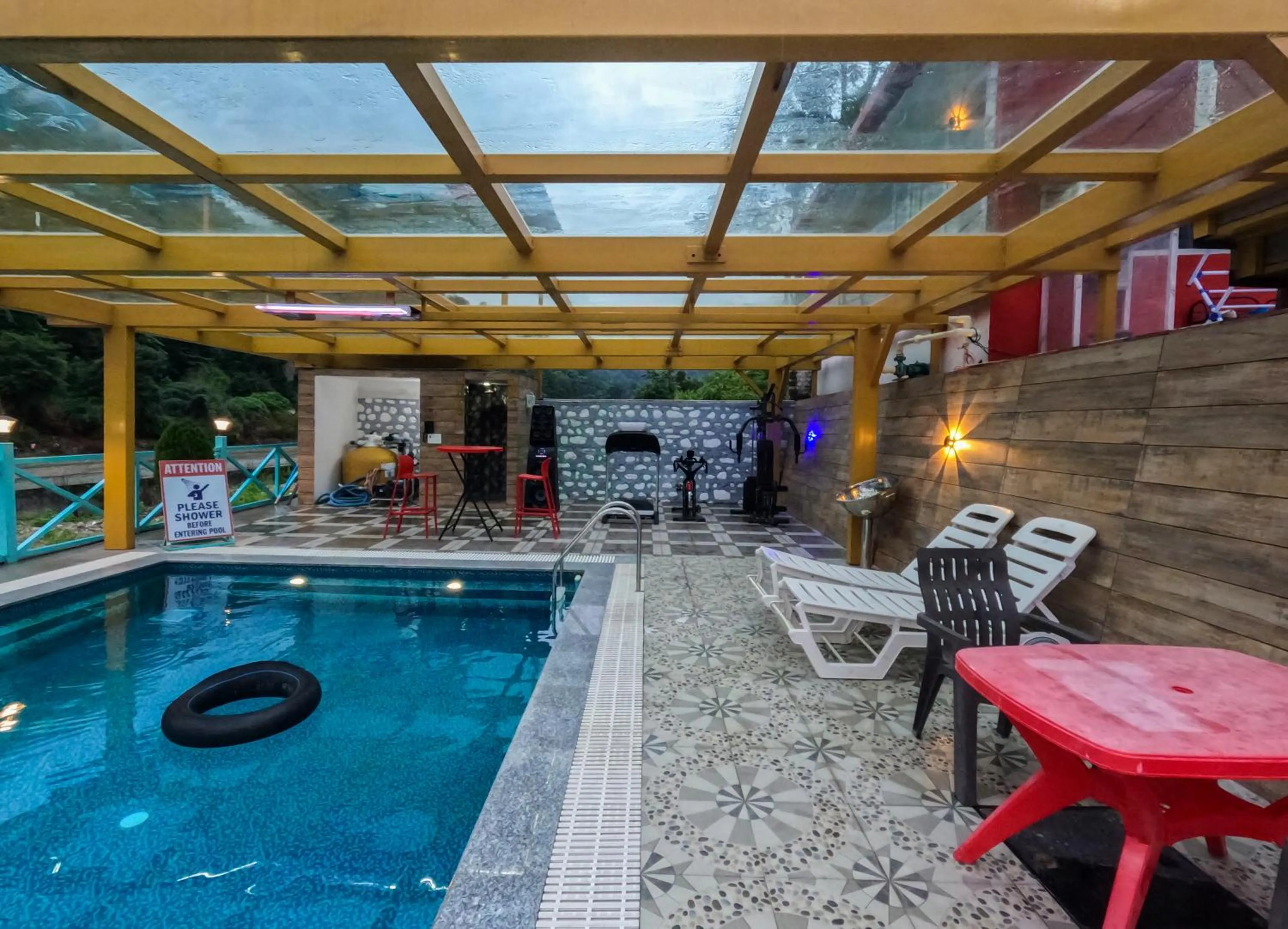 Swimming pool in MR River Resort - Mohanchatti Rishikesh