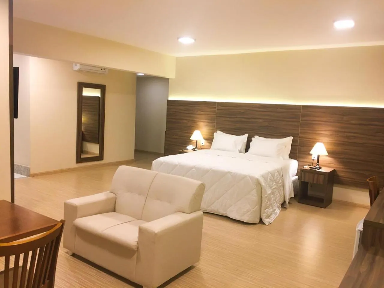 Bed in Hotel Mirante São Brás