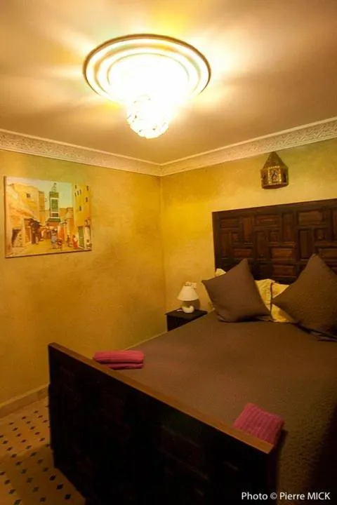 Bed in Riad Layalina Fes