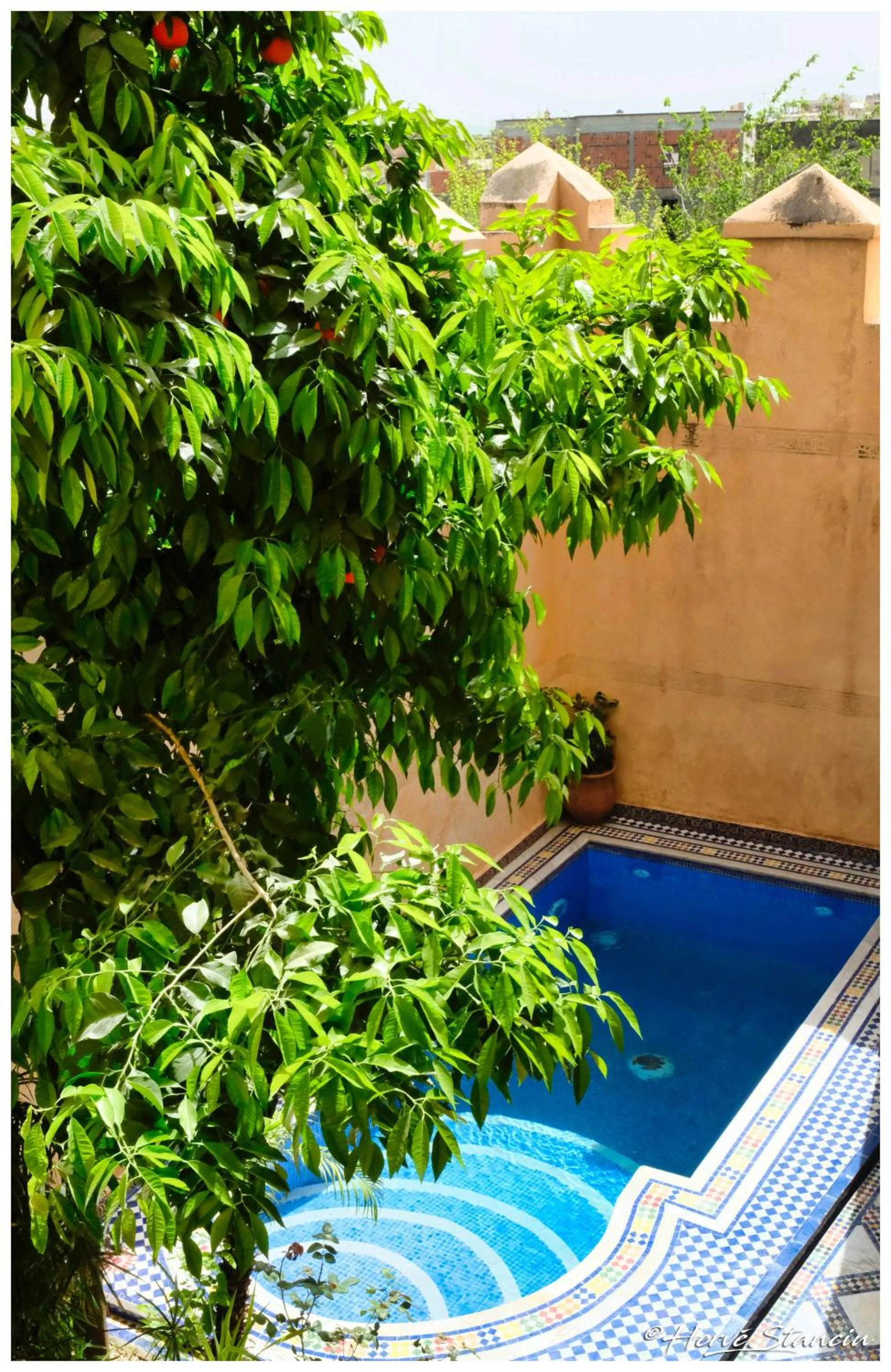 Pool view in Riad Layalina Fes