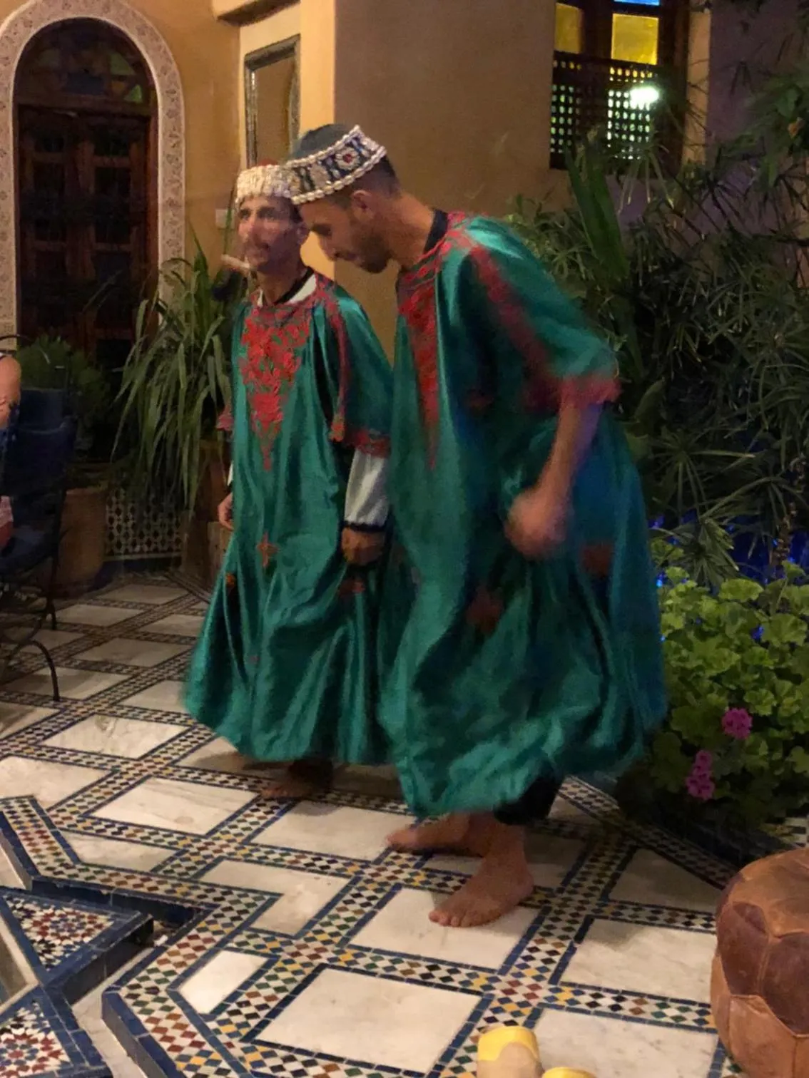Evening entertainment in Riad Layalina Fes