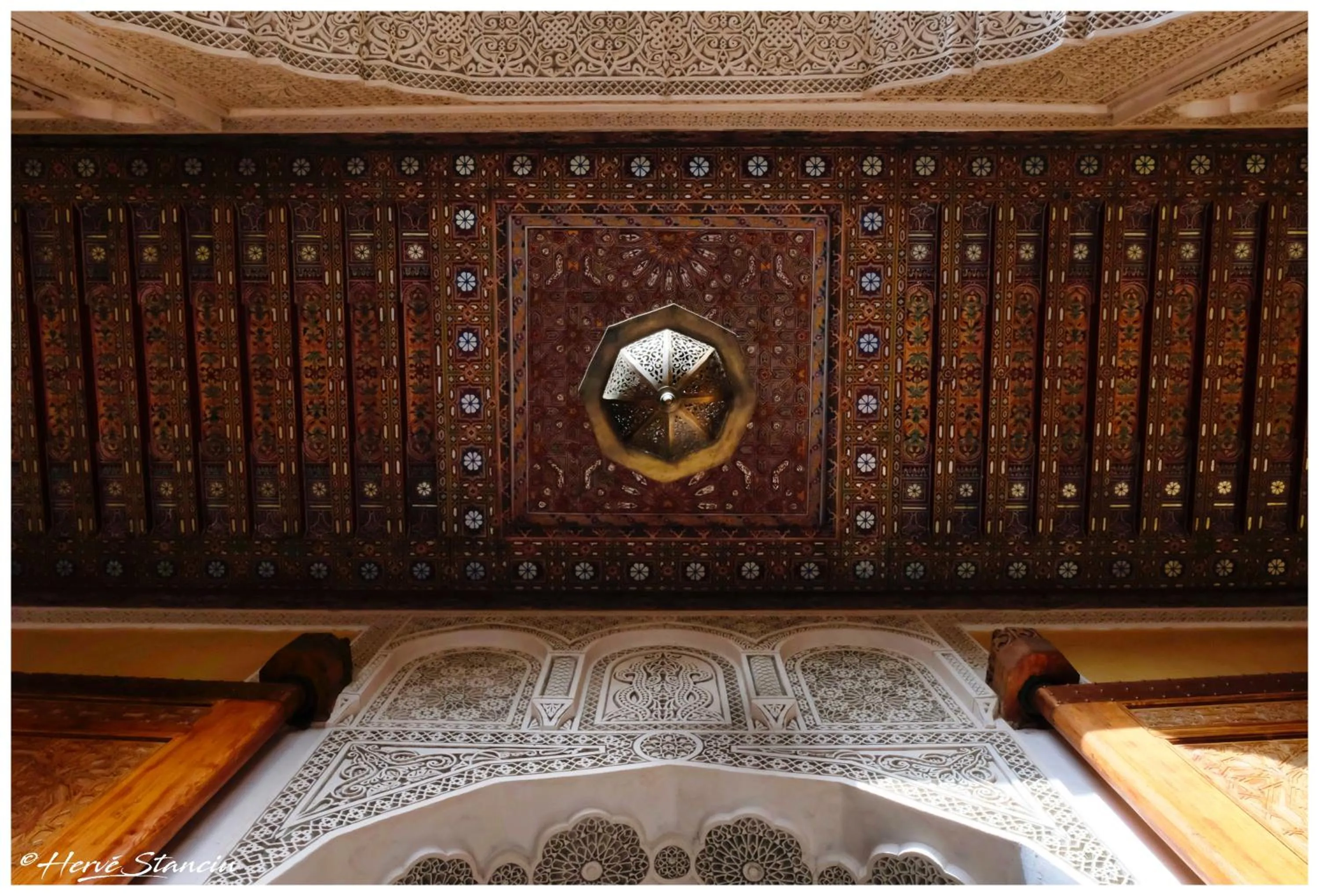 Decorative detail, Bed in Riad Layalina Fes