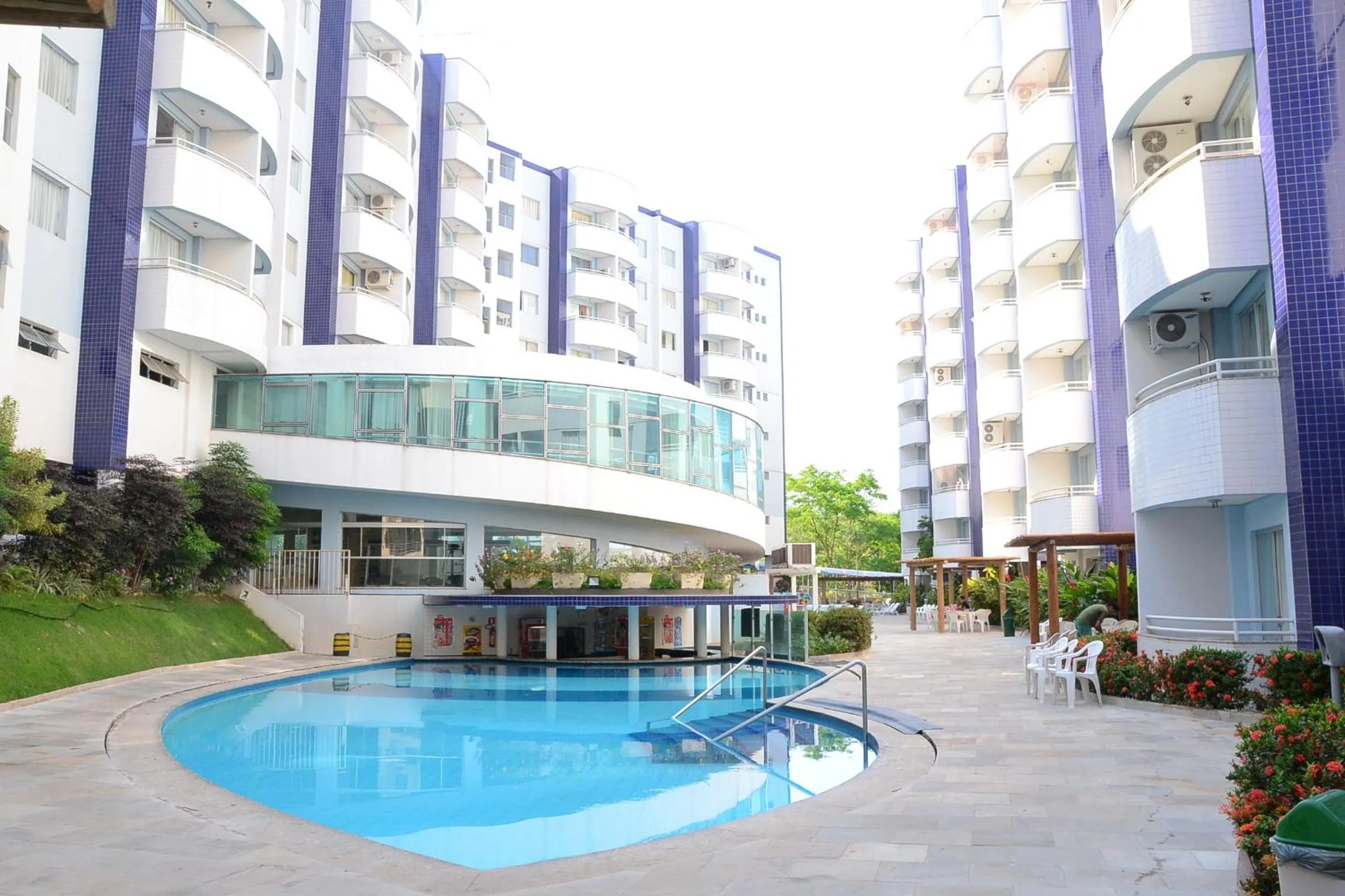 Pool view in Prime Hotel Águas da Serra