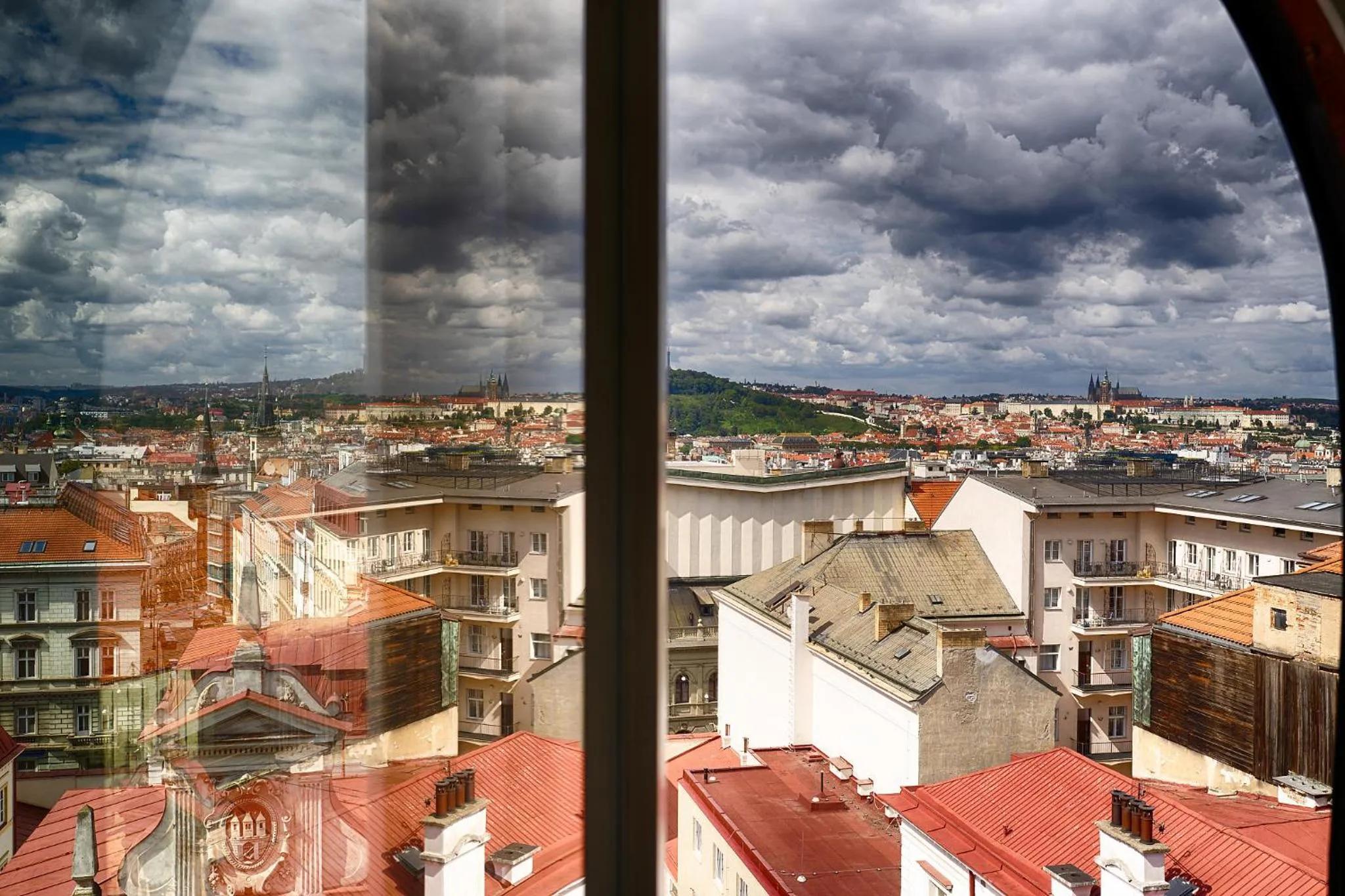 City view in Luma Terra Prague Hostel