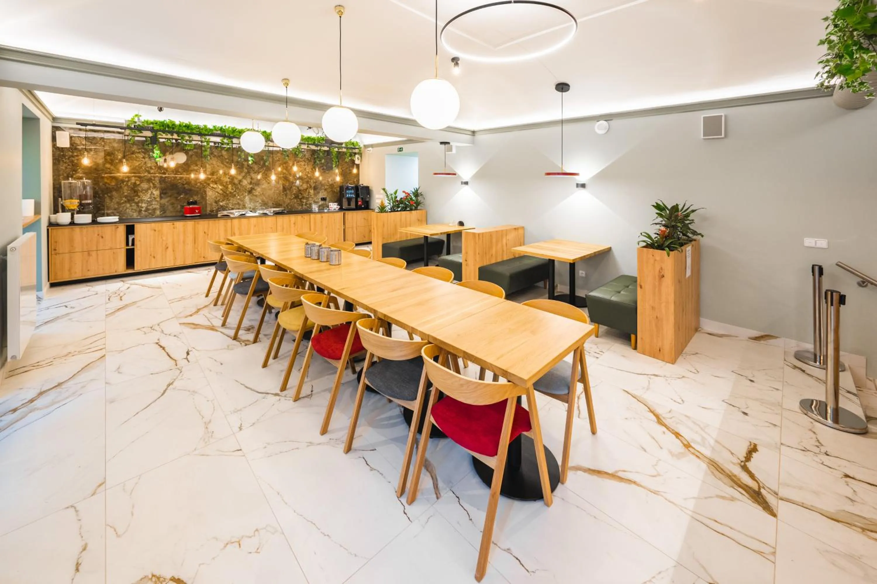 Buffet breakfast in Luma Terra Prague Hostel