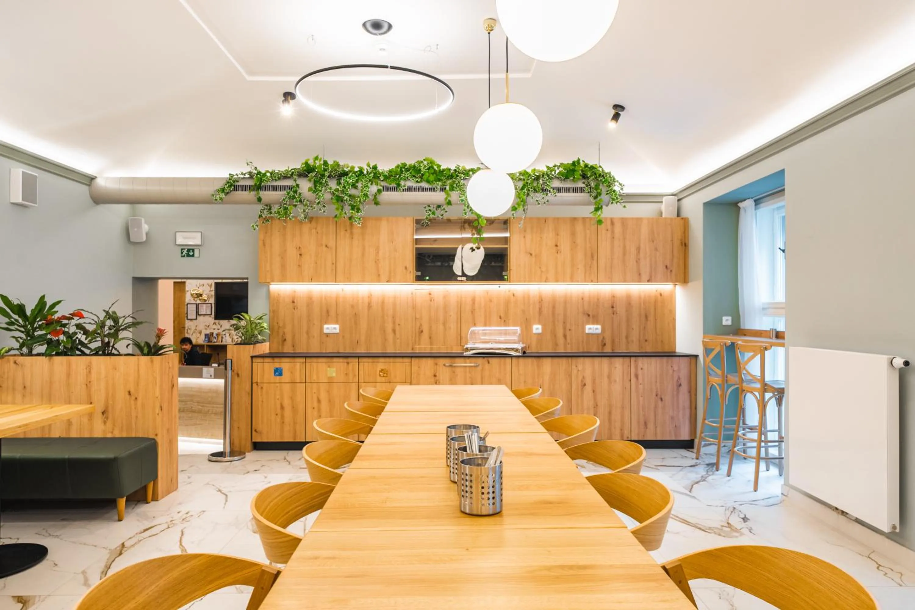 Seating area in Luma Terra Prague Hostel