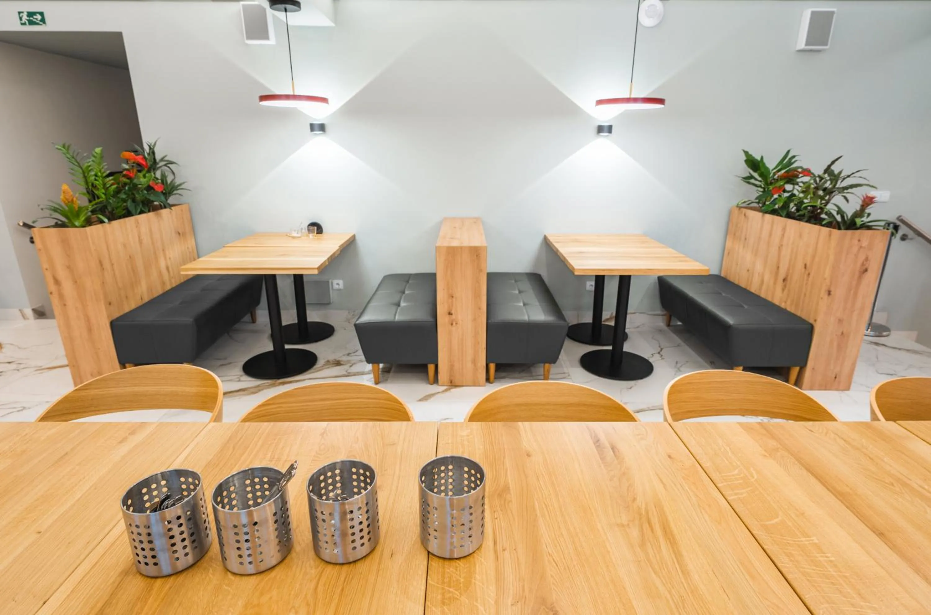 Seating area in Luma Terra Prague Hostel