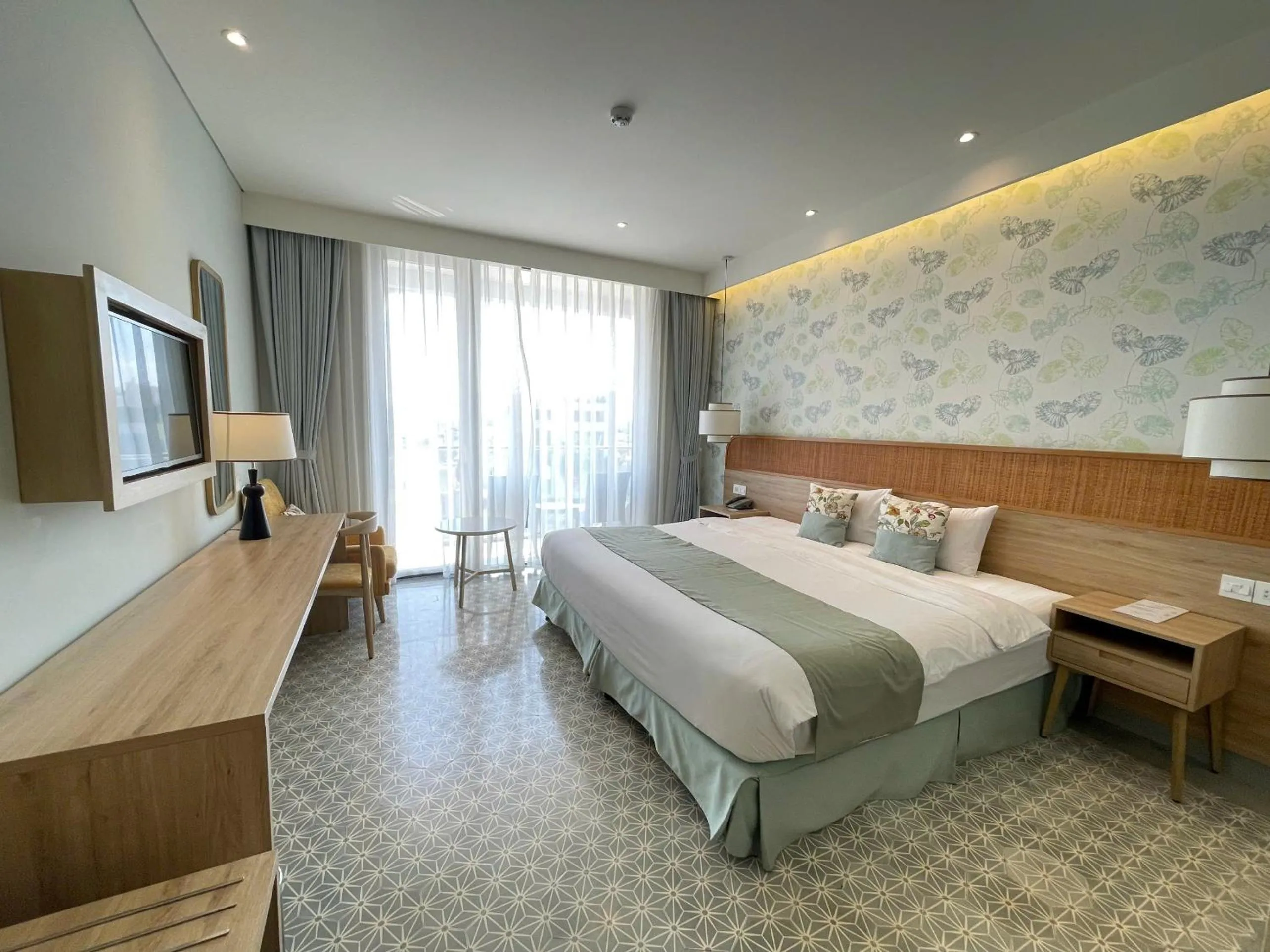 Bed in Cozy Danang Boutique Hotel